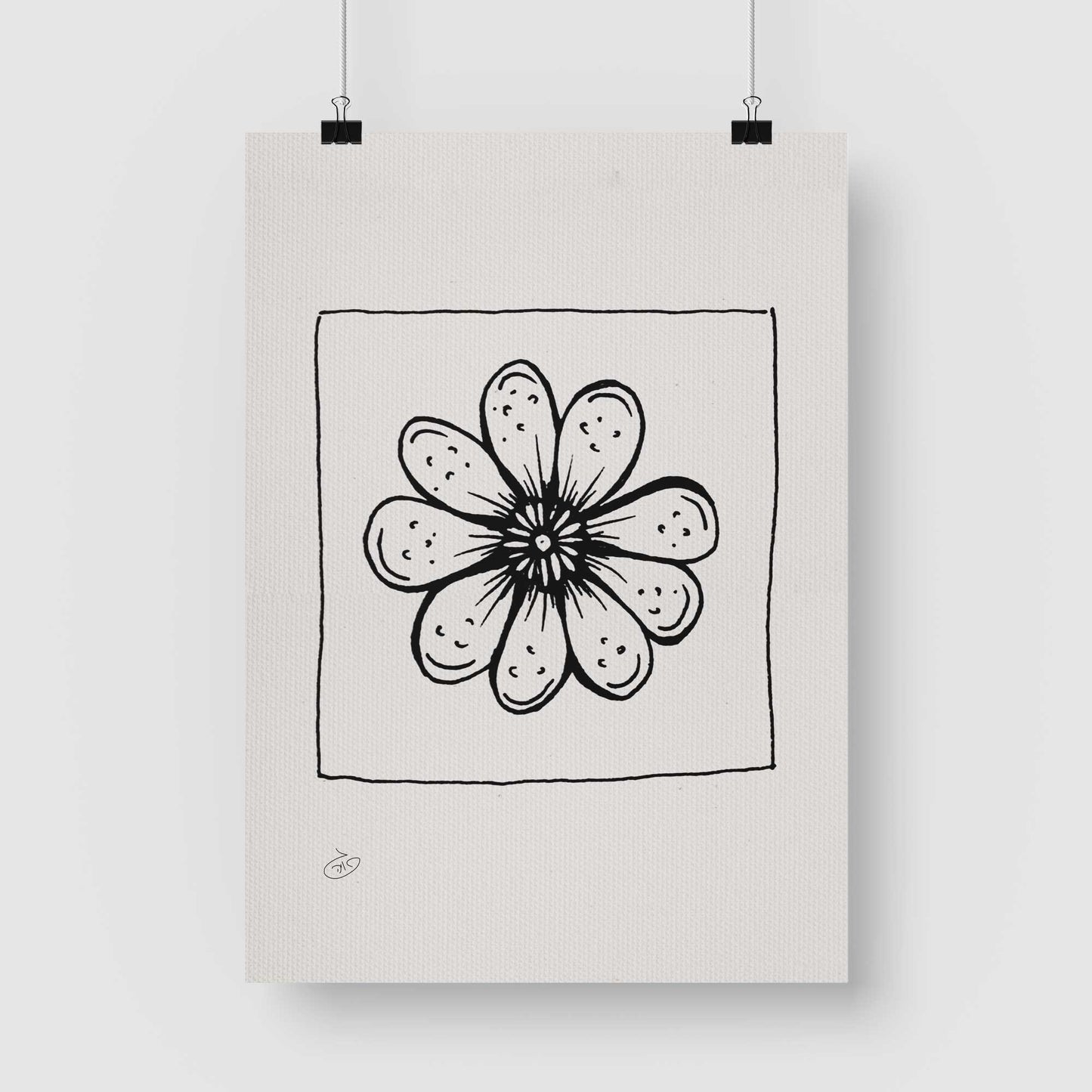 פוסטר Flower - Paisley Poster ציור מקורי של גאיה המקדם את המודעות לאלימות בין בני זוג בכלל וכלפי נשים בפרט