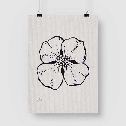 פוסטר Flower - Riley Poster ציור מקורי של גאיה המקדם את המודעות לאלימות בין בני זוג בכלל וכלפי נשים בפרט