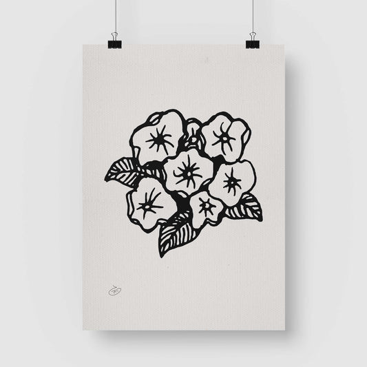 פוסטר Flower - Zoe Poster ציור מקורי של גאיה המקדם את המודעות לאלימות בין בני זוג בכלל וכלפי נשים בפרט