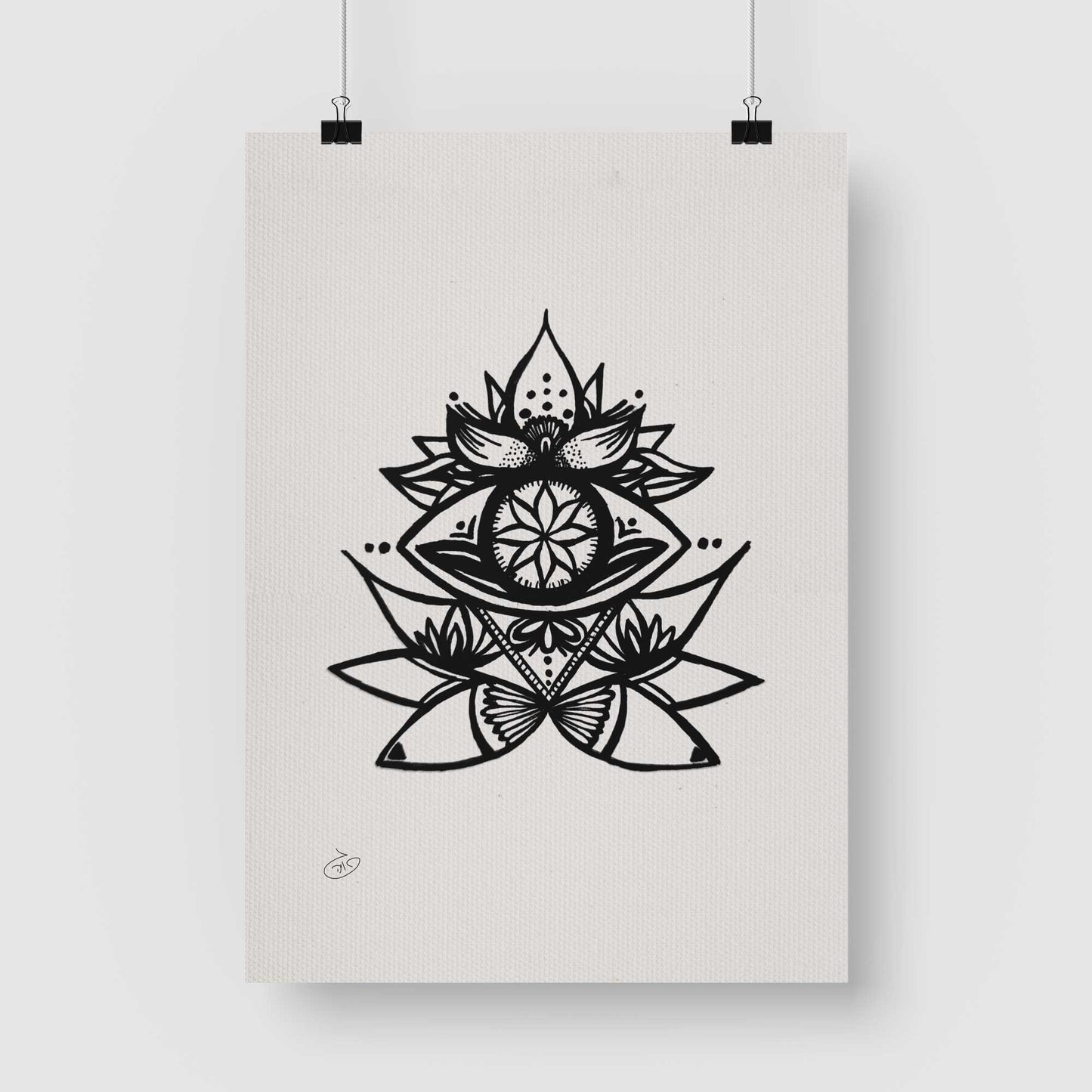 פוסטר Mandala - Delora Poster ציור מקורי של גאיה המקדם את המודעות לאלימות בין בני זוג בכלל וכלפי נשים בפרט