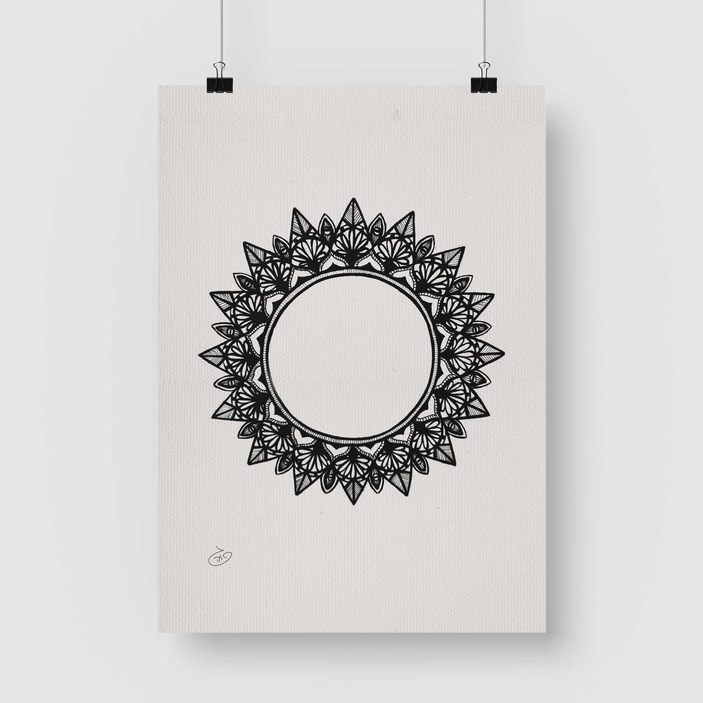 פוסטר Mandala - Felia Poster ציור מקורי של גאיה המקדם את המודעות לאלימות בין בני זוג בכלל וכלפי נשים בפרט