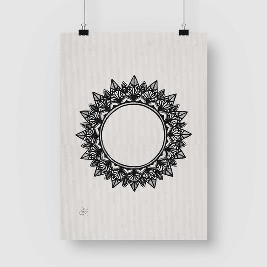 פוסטר Mandala - Felia Poster ציור מקורי של גאיה המקדם את המודעות לאלימות בין בני זוג בכלל וכלפי נשים בפרט