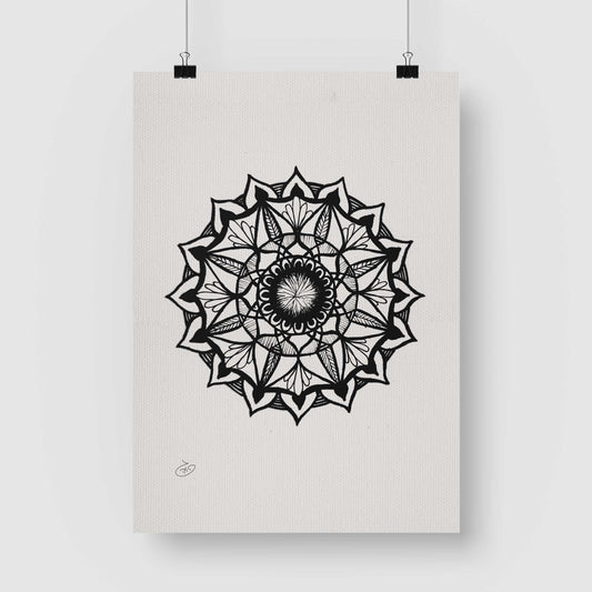 פוסטר Mandala - Ismerie Poster ציור מקורי של גאיה המקדם את המודעות לאלימות בין בני זוג בכלל וכלפי נשים בפרט