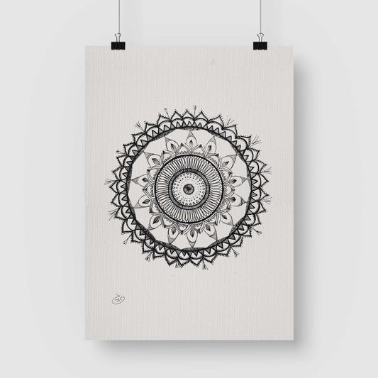 פוסטר Mandala - Khalida Poster ציור מקורי של גאיה המקדם את המודעות לאלימות בין בני זוג בכלל וכלפי נשים בפרט