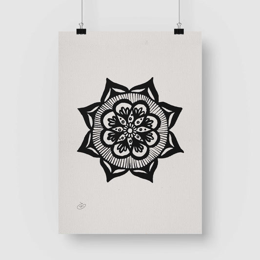 פוסטר Mandala - Mandara Poster ציור מקורי של גאיה המקדם את המודעות לאלימות בין בני זוג בכלל וכלפי נשים בפרט