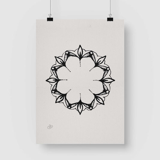 פוסטר Mandala - Poem Poster ציור מקורי של גאיה המקדם את המודעות לאלימות בין בני זוג בכלל וכלפי נשים בפרט