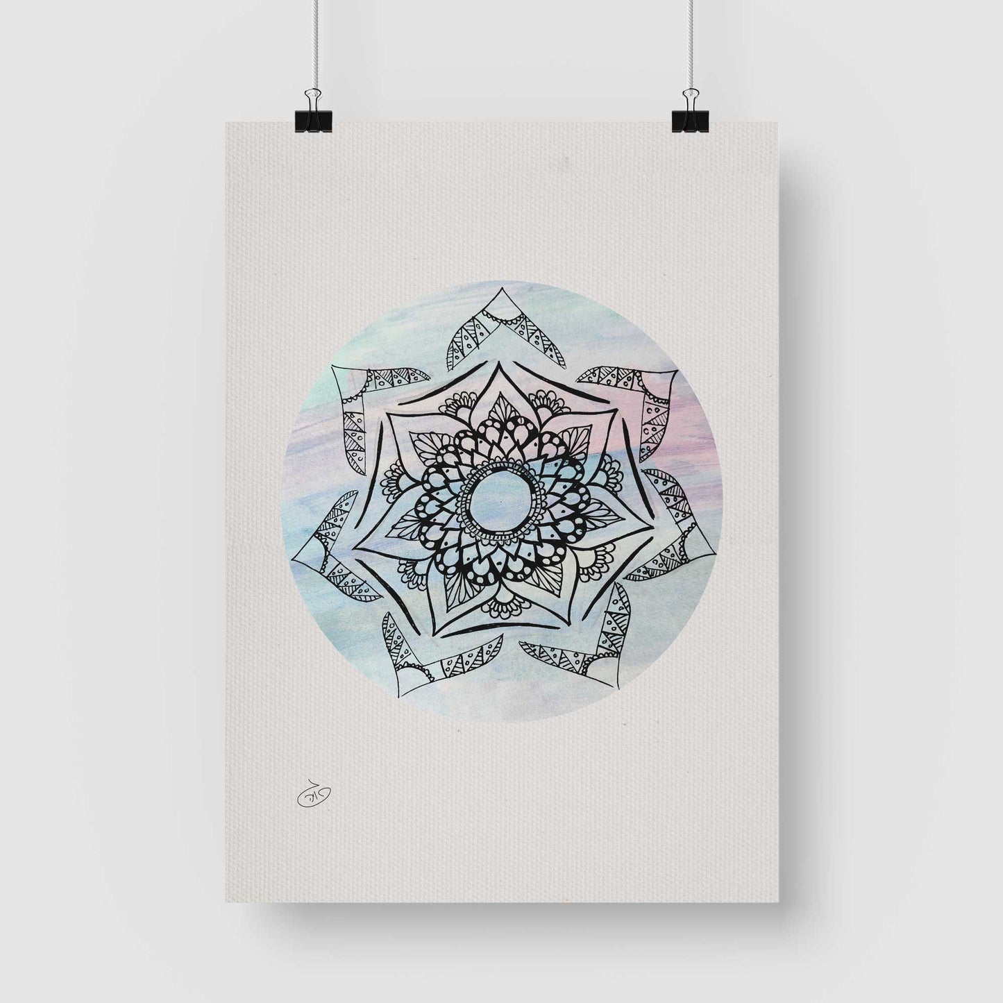 פוסטר Mandala - Sephora Poster ציור מקורי של גאיה המקדם את המודעות לאלימות בין בני זוג בכלל וכלפי נשים בפרט
