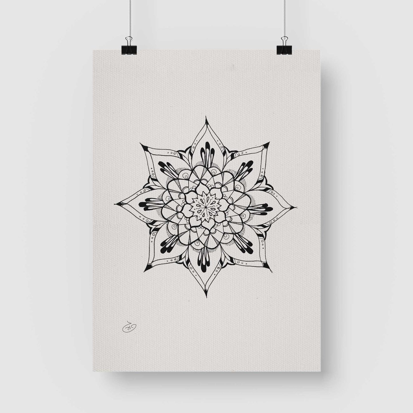 פוסטר Mandala - Zala Poster ציור מקורי של גאיה המקדם את המודעות לאלימות בין בני זוג בכלל וכלפי נשים בפרט