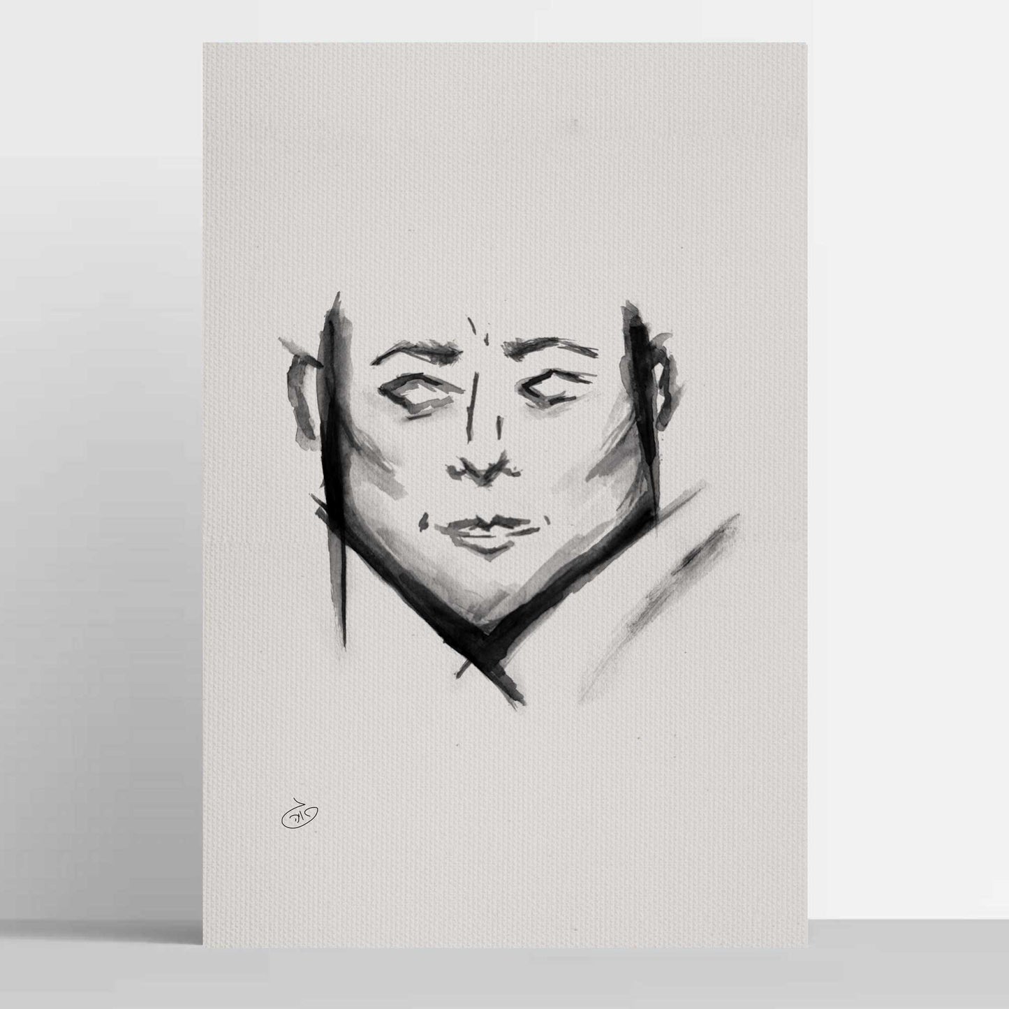 פוסטר Abstract Man Poster ציור מקורי של גאיה המקדם את המודעות לאלימות בין בני זוג בכלל וכלפי נשים בפרט