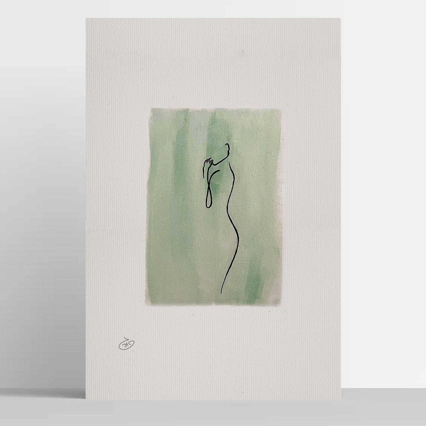 פוסטר One Line - Belle Poster ציור מקורי של גאיה המקדם את המודעות לאלימות בין בני זוג בכלל וכלפי נשים בפרט
