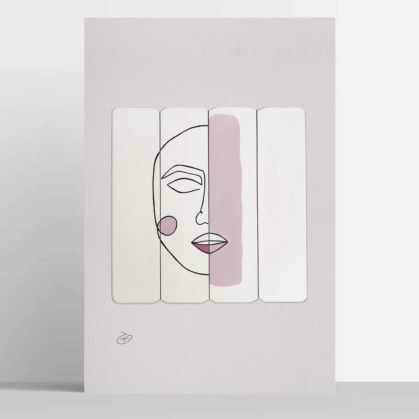 פוסטר One Line - Bonic Poster ציור מקורי של גאיה המקדם את המודעות לאלימות בין בני זוג בכלל וכלפי נשים בפרט