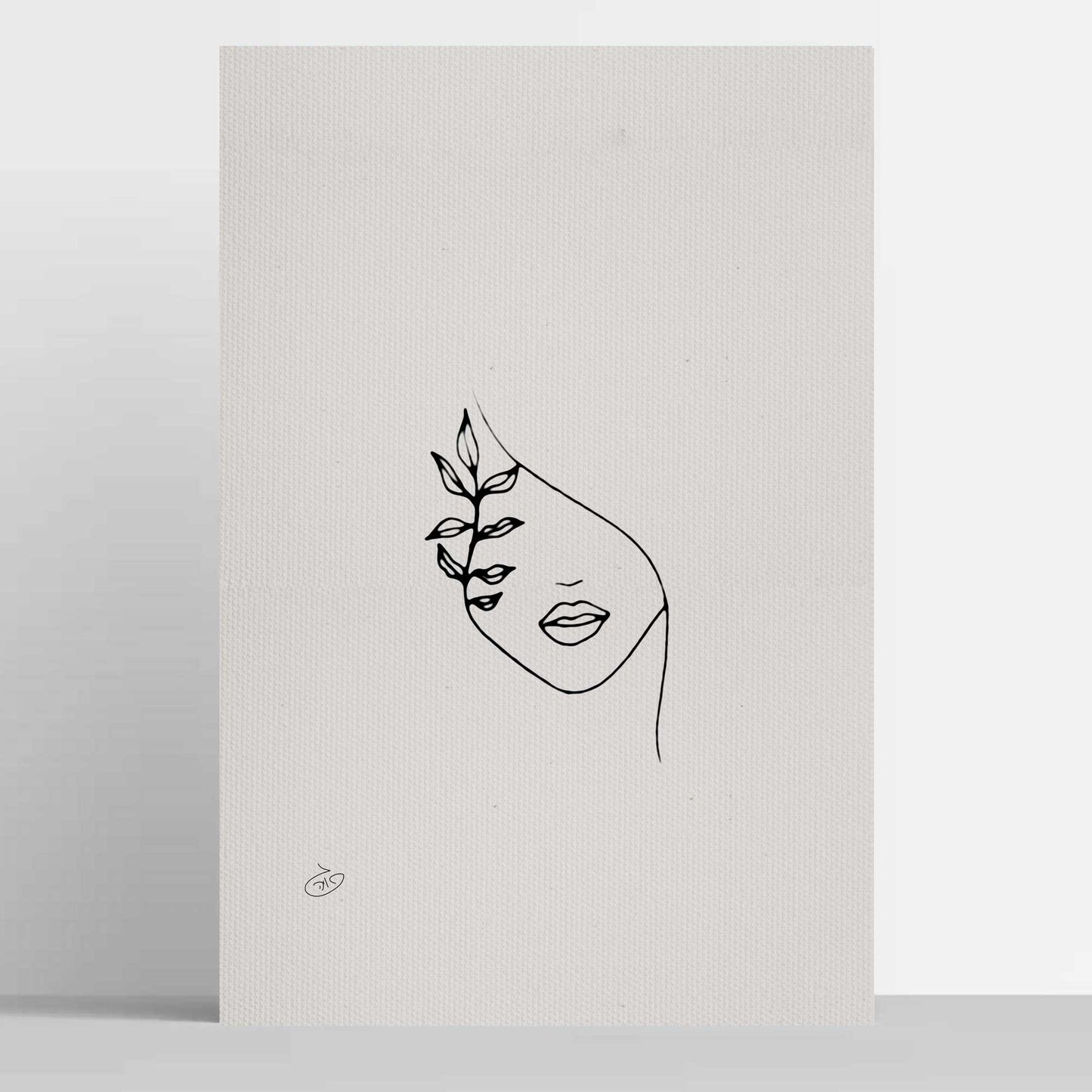 פוסטר One Line - Daniela Poster ציור מקורי של גאיה המקדם את המודעות לאלימות בין בני זוג בכלל וכלפי נשים בפרט