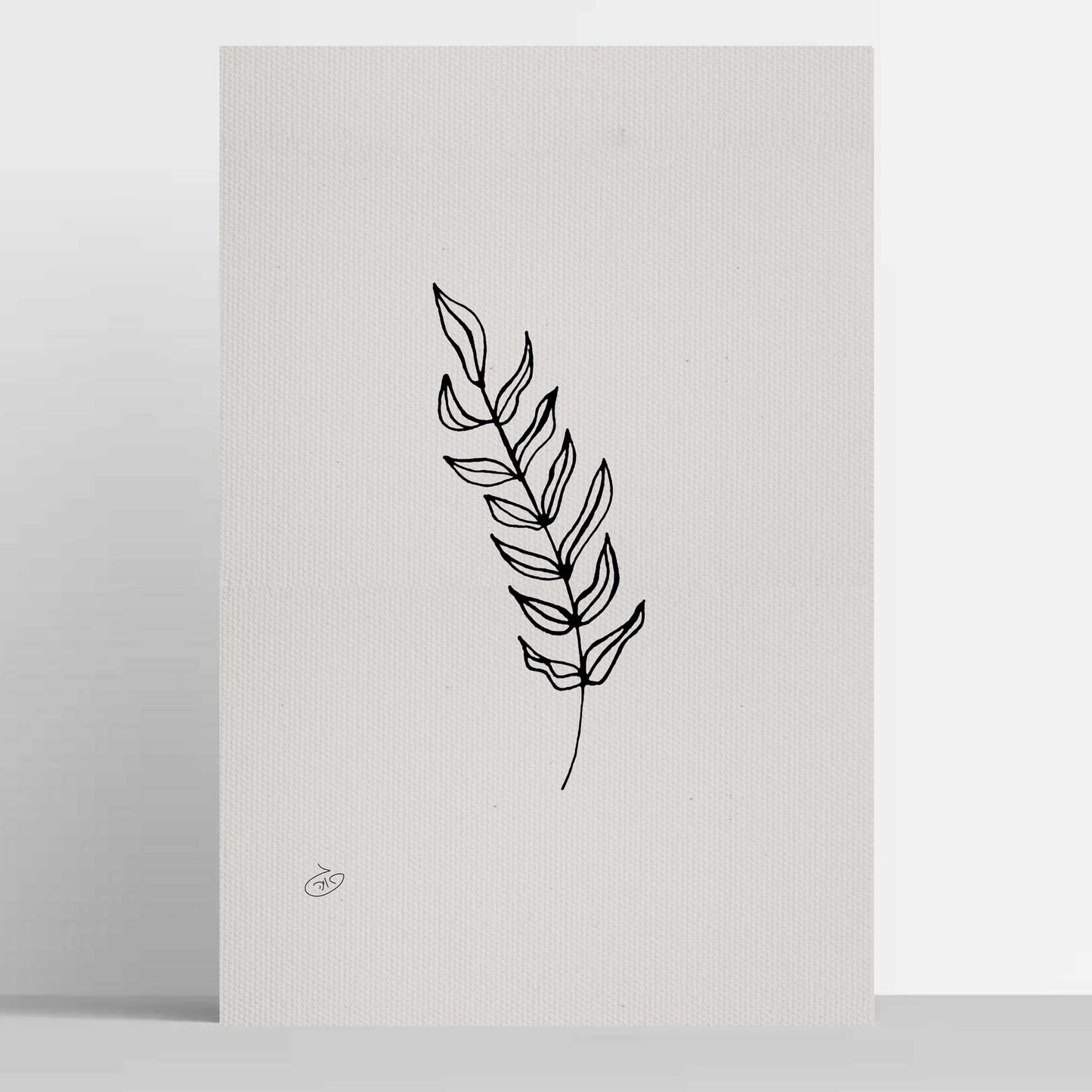 פוסטר One Line - Branch Poster ציור מקורי של גאיה המקדם את המודעות לאלימות בין בני זוג בכלל וכלפי נשים בפרט