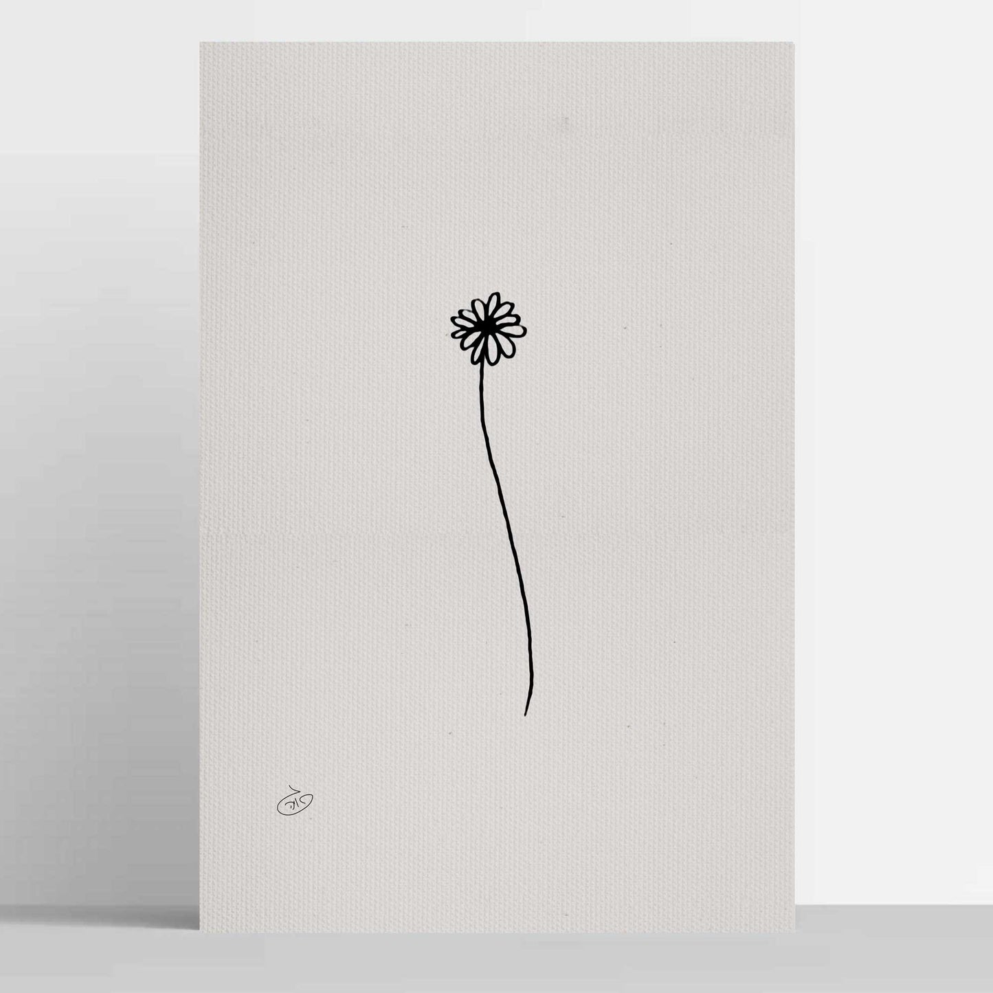 פוסטר One Line Flower - Ava Poster ציור מקורי של גאיה המקדם את המודעות לאלימות בין בני זוג בכלל וכלפי נשים בפרט