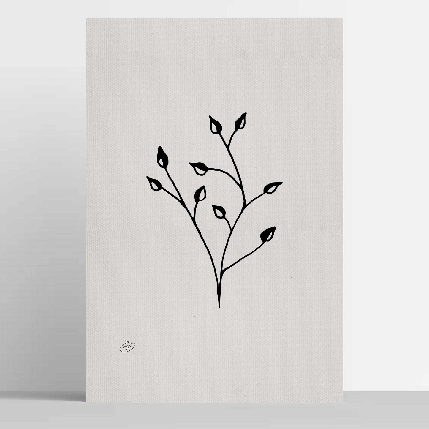 פוסטר One Line Flower - Elizabeth Poster ציור מקורי של גאיה המקדם את המודעות לאלימות בין בני זוג בכלל וכלפי נשים בפרט