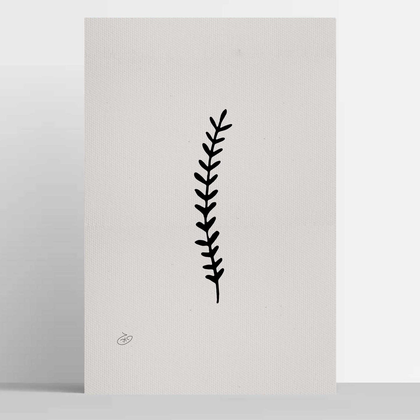 פוסטר One Line Flower - Fern Poster ציור מקורי של גאיה המקדם את המודעות לאלימות בין בני זוג בכלל וכלפי נשים בפרט