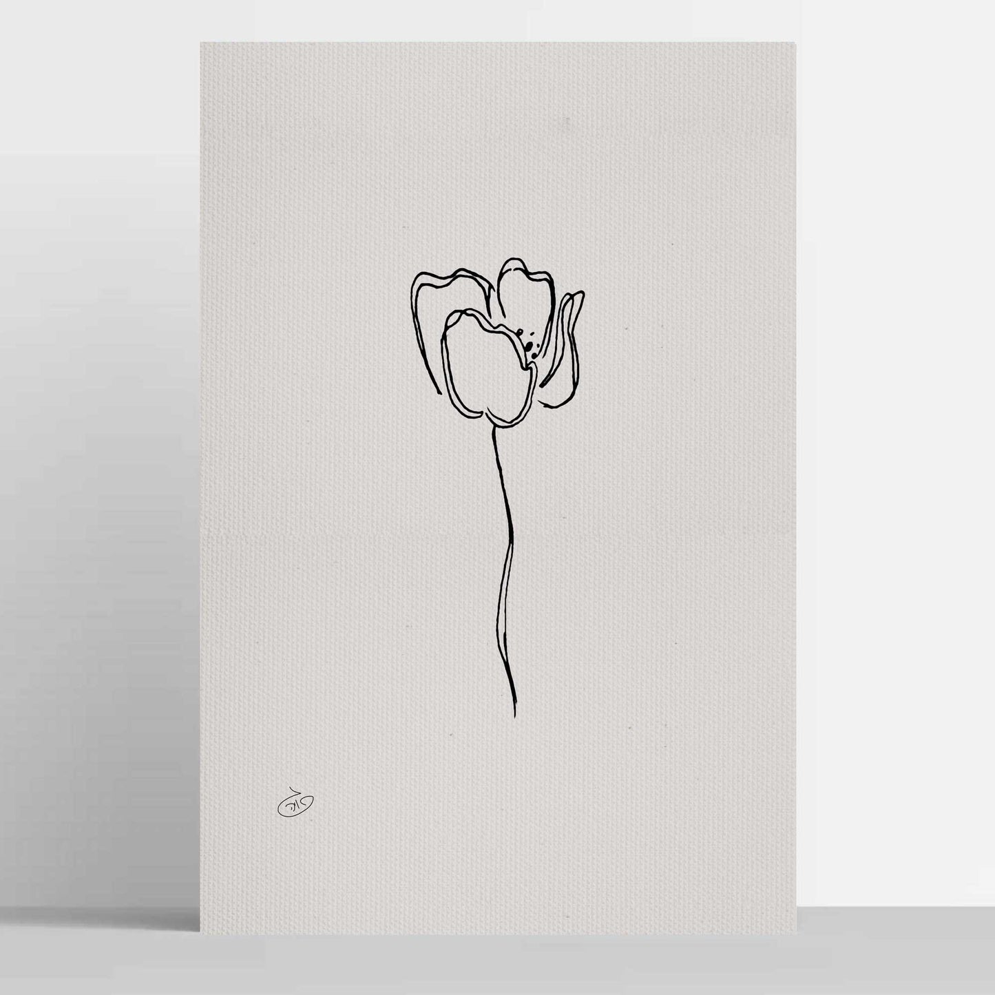 פוסטר One Line Flower - Sofia Poster ציור מקורי של גאיה המקדם את המודעות לאלימות בין בני זוג בכלל וכלפי נשים בפרט