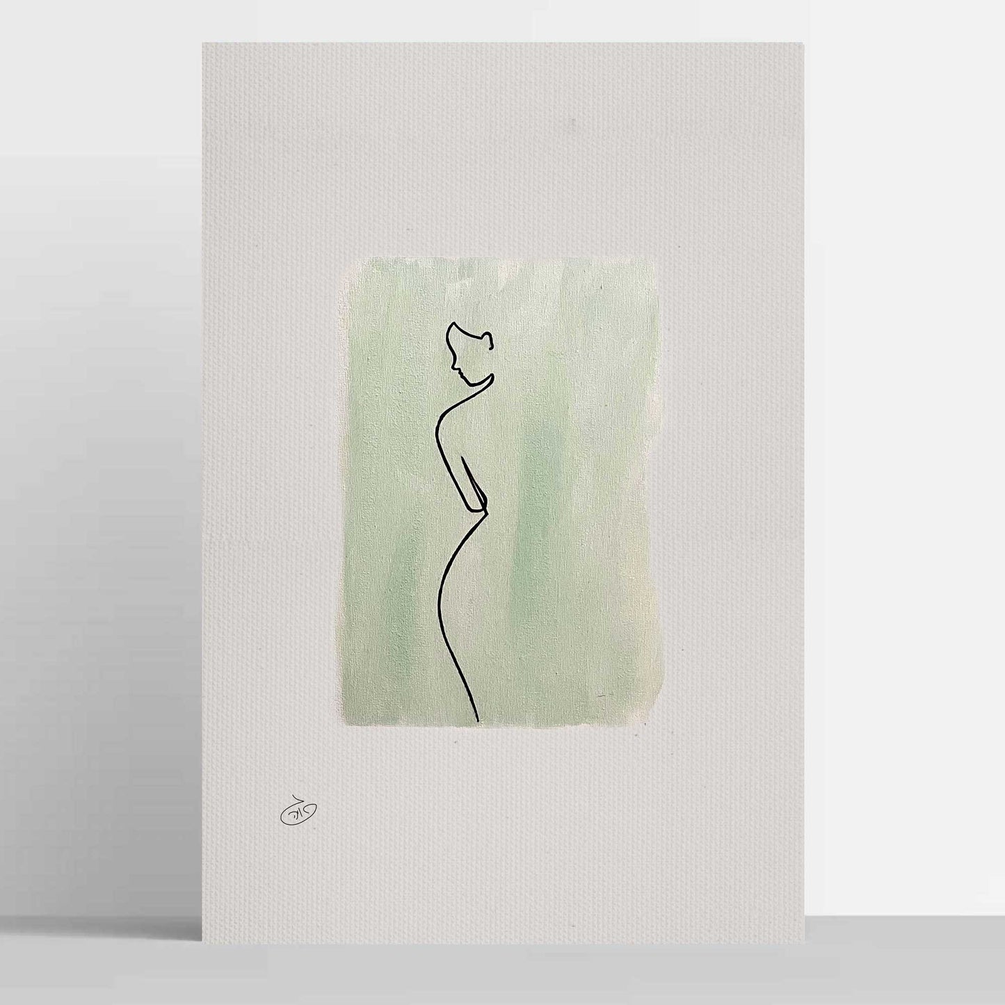 פוסטר One Line - Hermosa Poster ציור מקורי של גאיה המקדם את המודעות לאלימות בין בני זוג בכלל וכלפי נשים בפרט