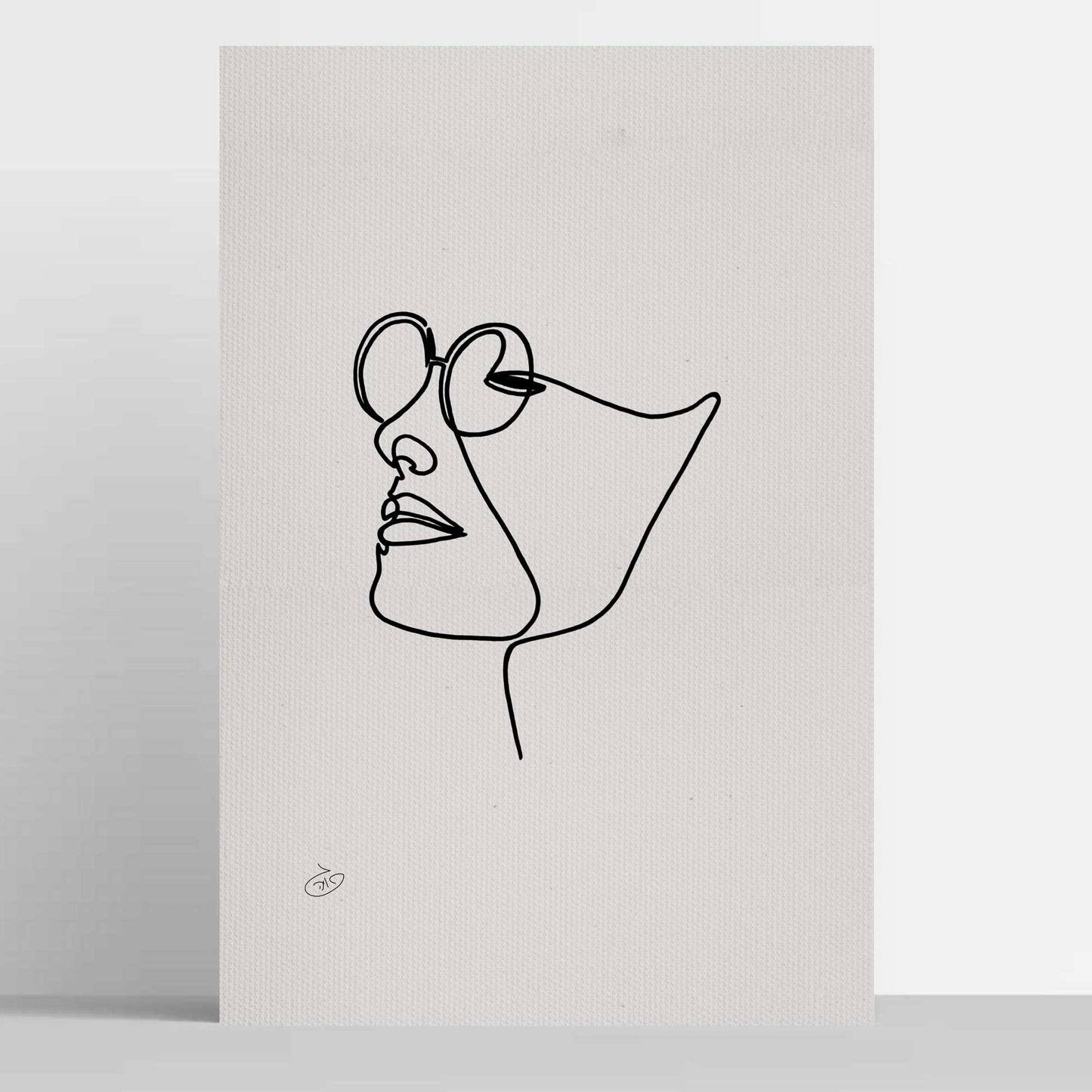 פוסטר One Line - Mi amor Poster ציור מקורי של גאיה המקדם את המודעות לאלימות בין בני זוג בכלל וכלפי נשים בפרט