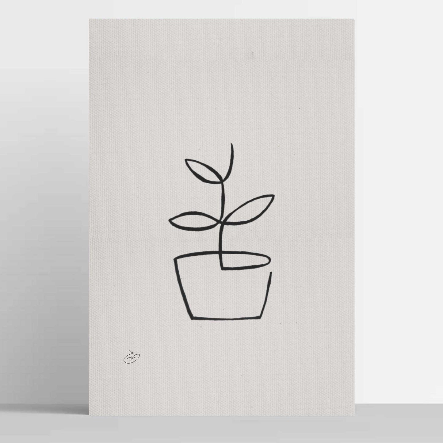 פוסטר One Line - Plant Poster ציור מקורי של גאיה המקדם את המודעות לאלימות בין בני זוג בכלל וכלפי נשים בפרט