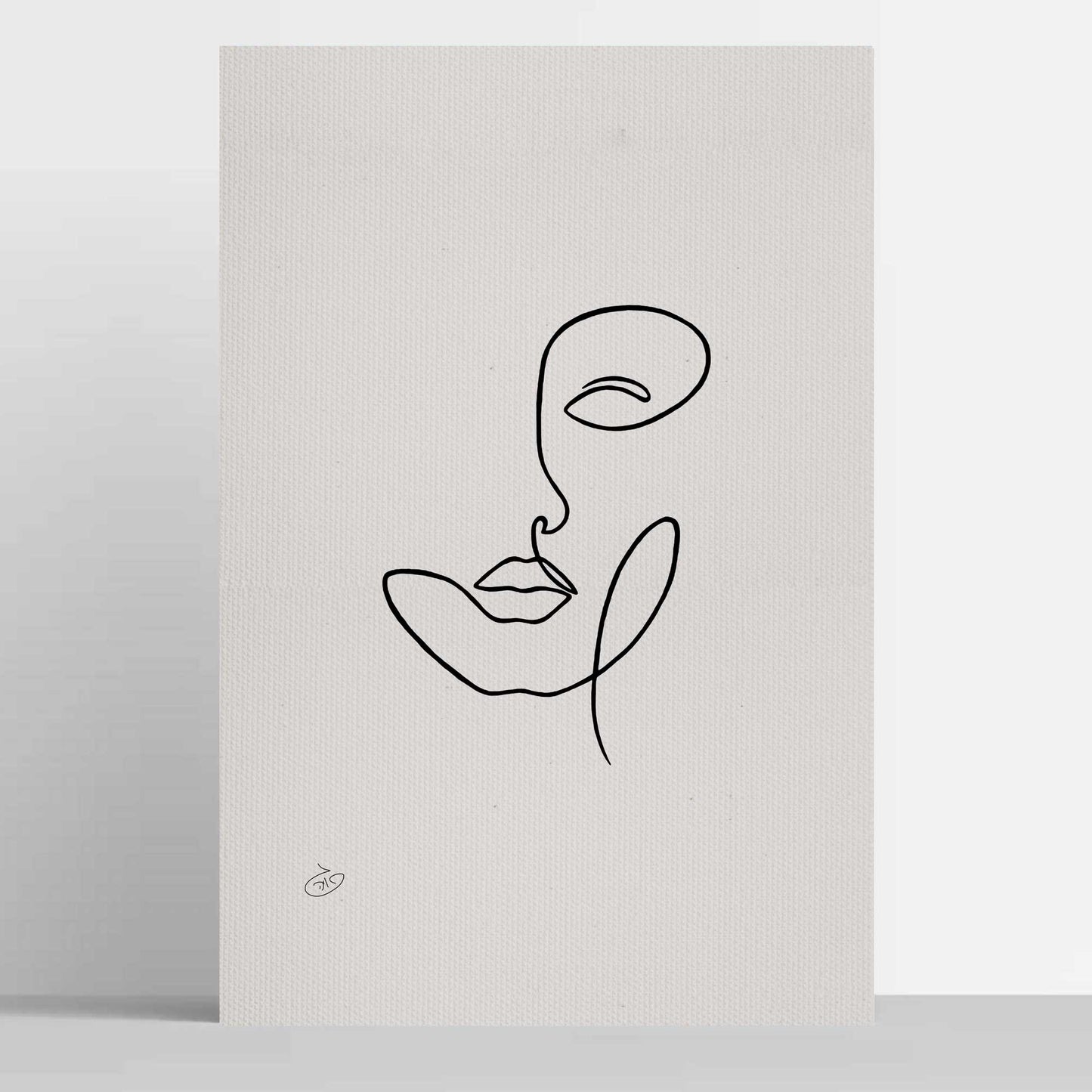פוסטר One Line - Sundara Poster ציור מקורי של גאיה המקדם את המודעות לאלימות בין בני זוג בכלל וכלפי נשים בפרט