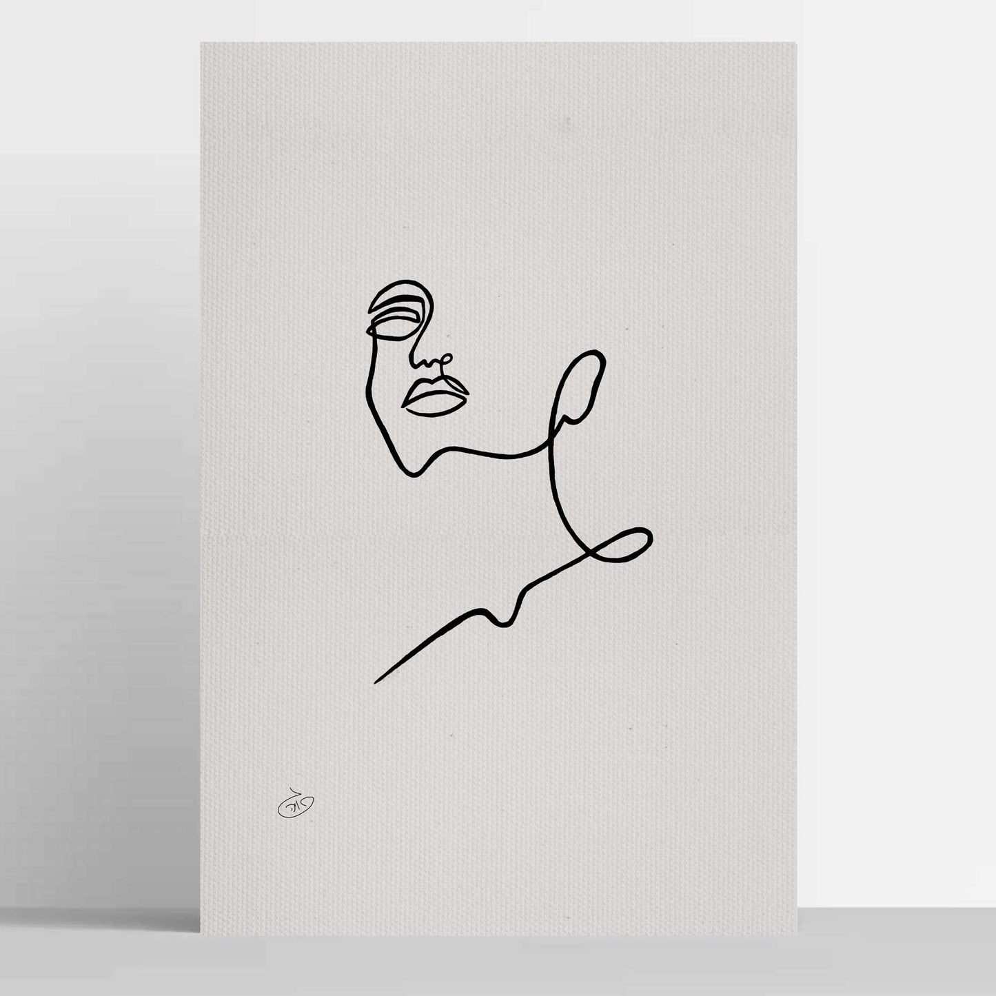 פוסטר One Line - Valeria Poster ציור מקורי של גאיה המקדם את המודעות לאלימות בין בני זוג בכלל וכלפי נשים בפרט