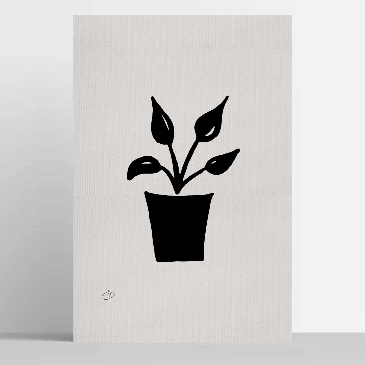 פוסטר Succulent Alocasia Poster ציור מקורי של גאיה המקדם את המודעות לאלימות בין בני זוג בכלל וכלפי נשים בפרט