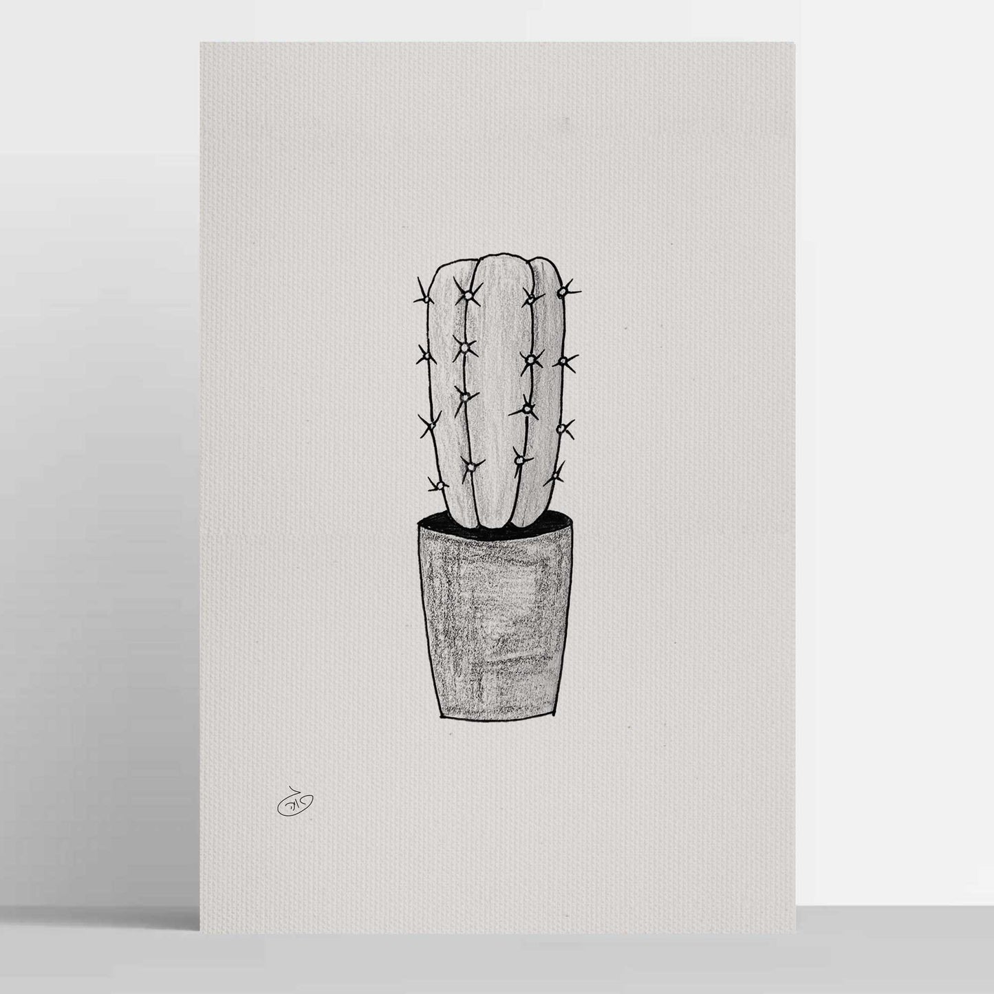 פוסטר Succulent Cactus Colour Poster ציור מקורי של גאיה המקדם את המודעות לאלימות בין בני זוג בכלל וכלפי נשים בפרט