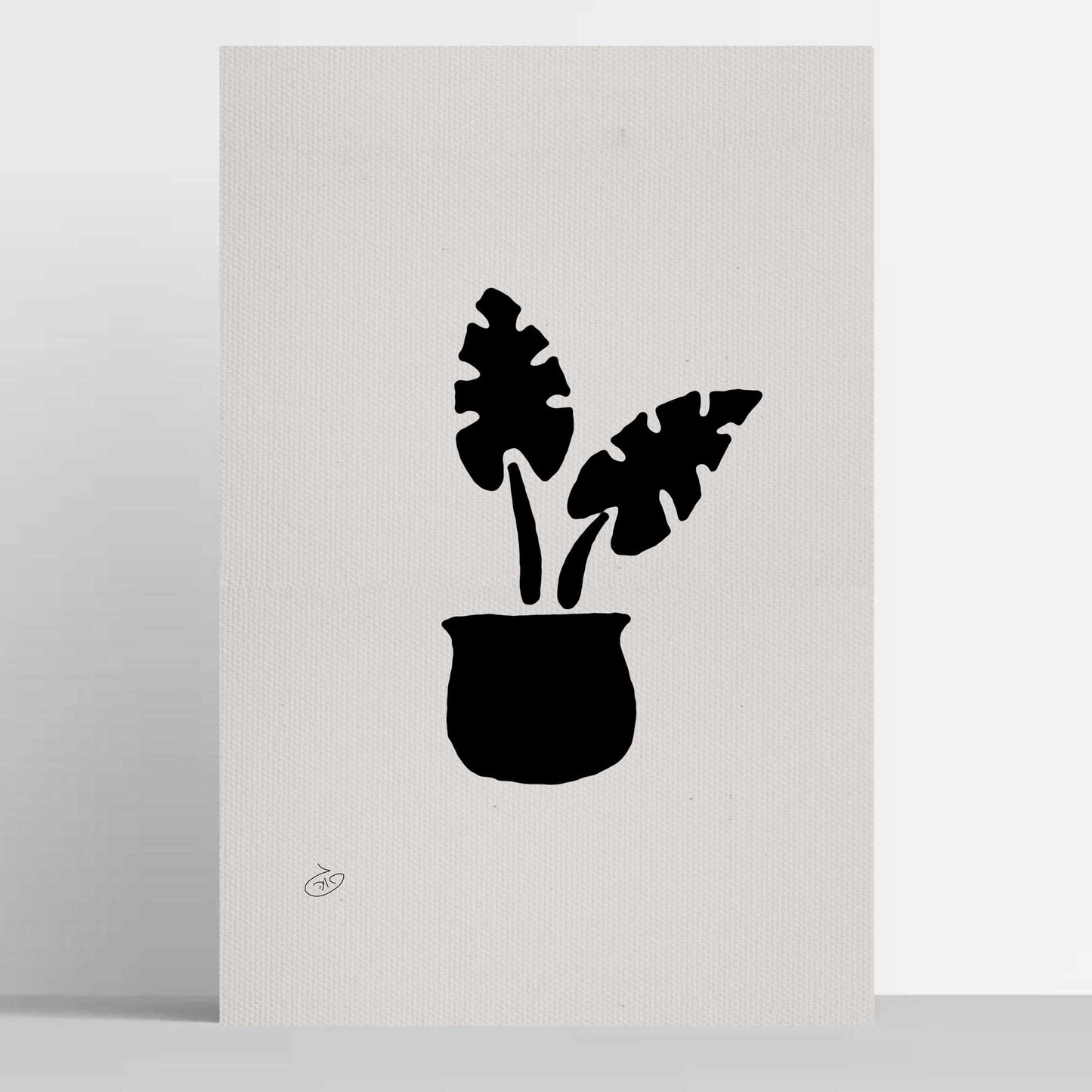 פוסטר Succulent Monstera Poster ציור מקורי של גאיה המקדם את המודעות לאלימות בין בני זוג בכלל וכלפי נשים בפרט