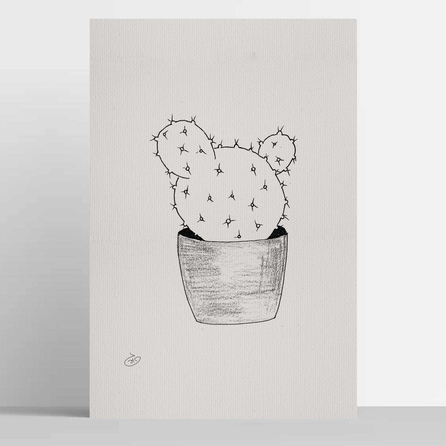פוסטר Succulent Opuntia Poster ציור מקורי של גאיה המקדם את המודעות לאלימות בין בני זוג בכלל וכלפי נשים בפרט