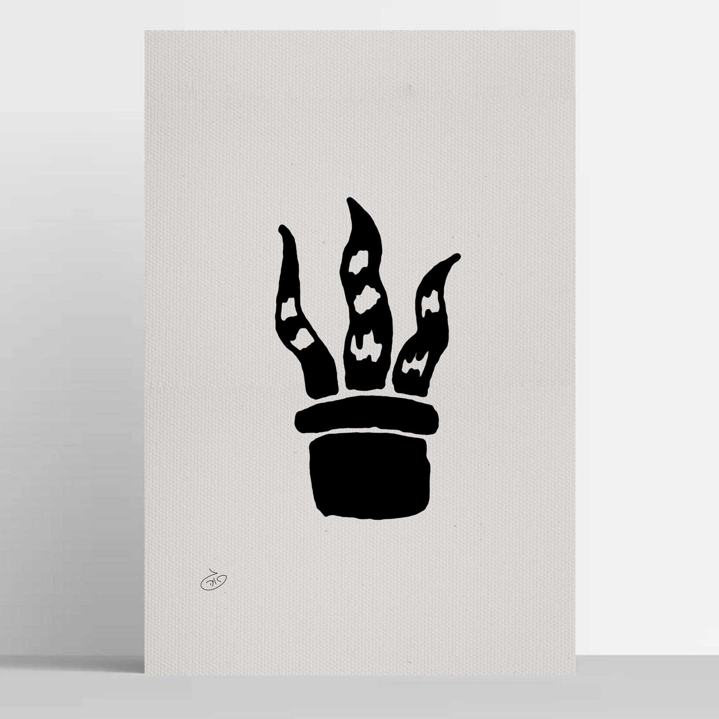 פוסטר Succulent Snake Poster ציור מקורי של גאיה המקדם את המודעות לאלימות בין בני זוג בכלל וכלפי נשים בפרט