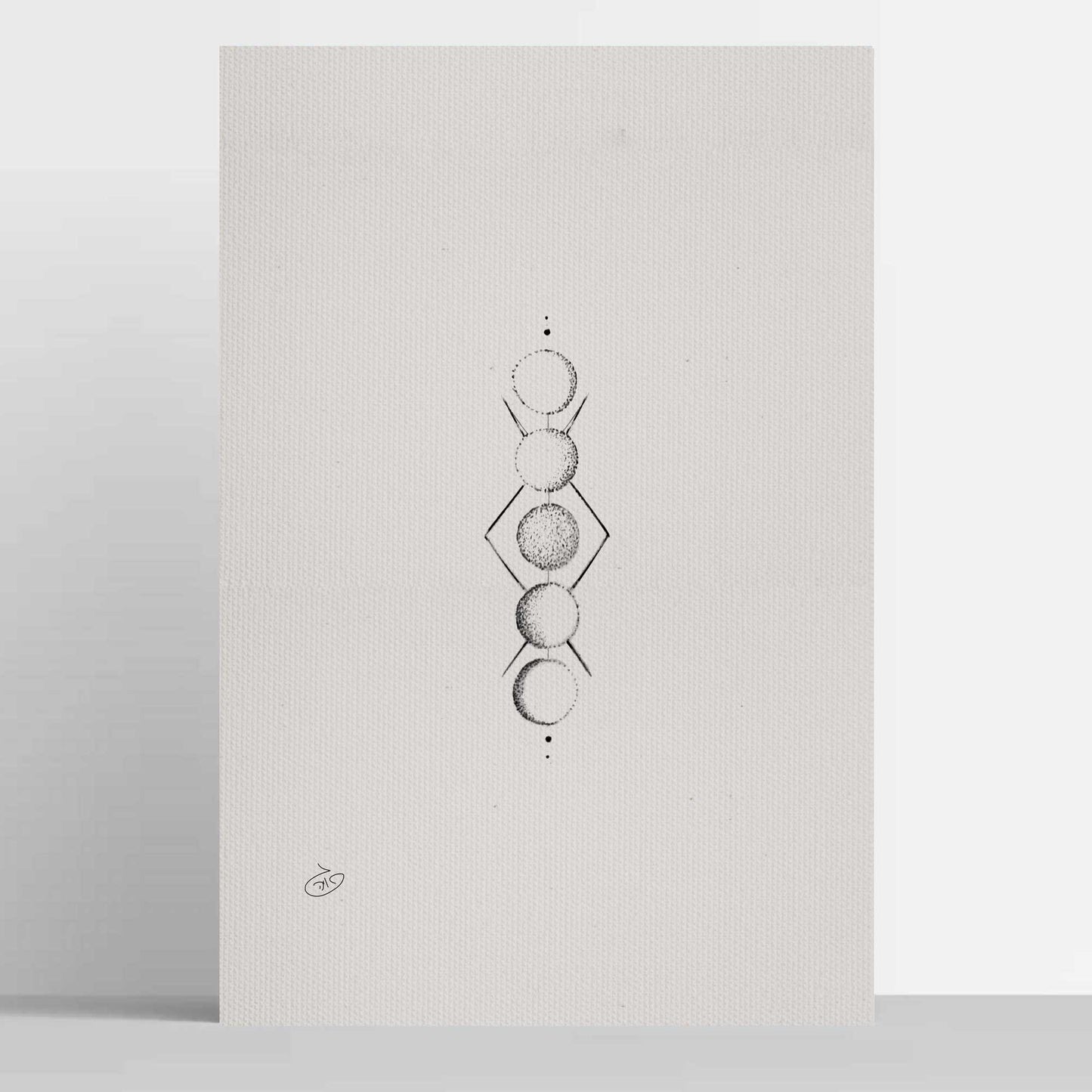 פוסטר Vertical Circles Poster ציור מקורי של גאיה המקדם את המודעות לאלימות בין בני זוג בכלל וכלפי נשים בפרט
