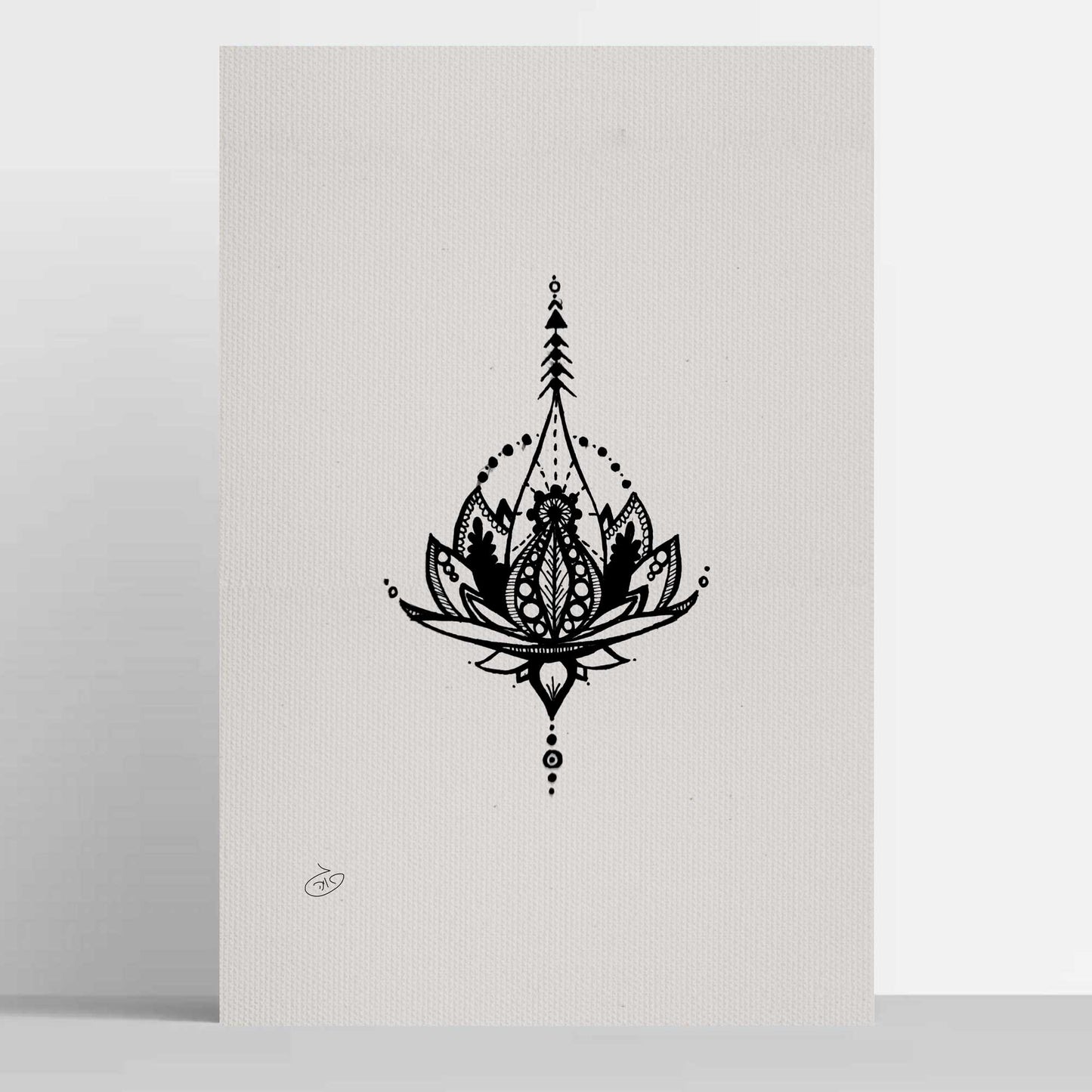 פוסטר White Lily Lotus Poster ציור מקורי של גאיה המקדם את המודעות לאלימות בין בני זוג בכלל וכלפי נשים בפרט
