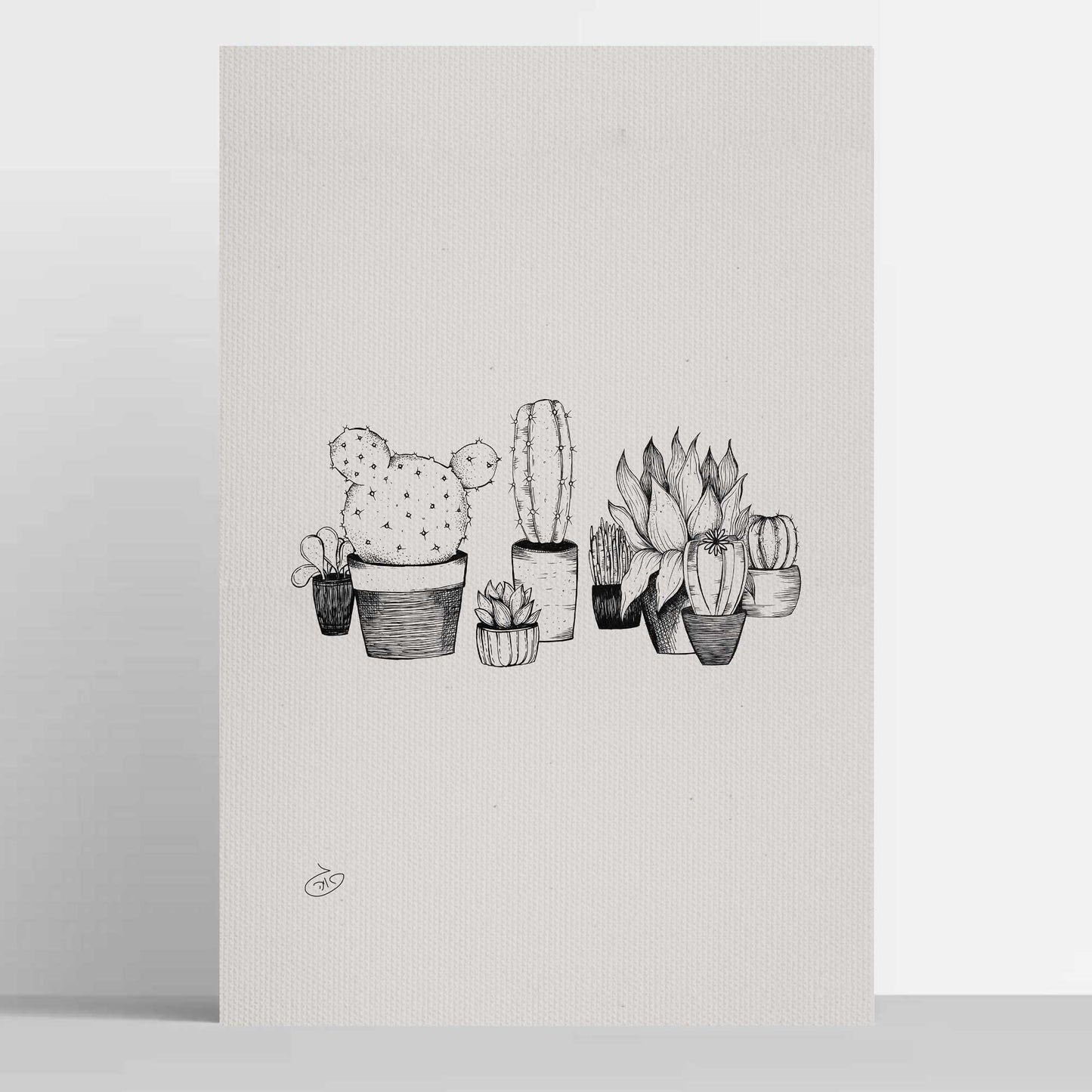 פוסטר Succulent Garden Poster ציור מקורי של גאיה המקדם את המודעות לאלימות בין בני זוג בכלל וכלפי נשים בפרט