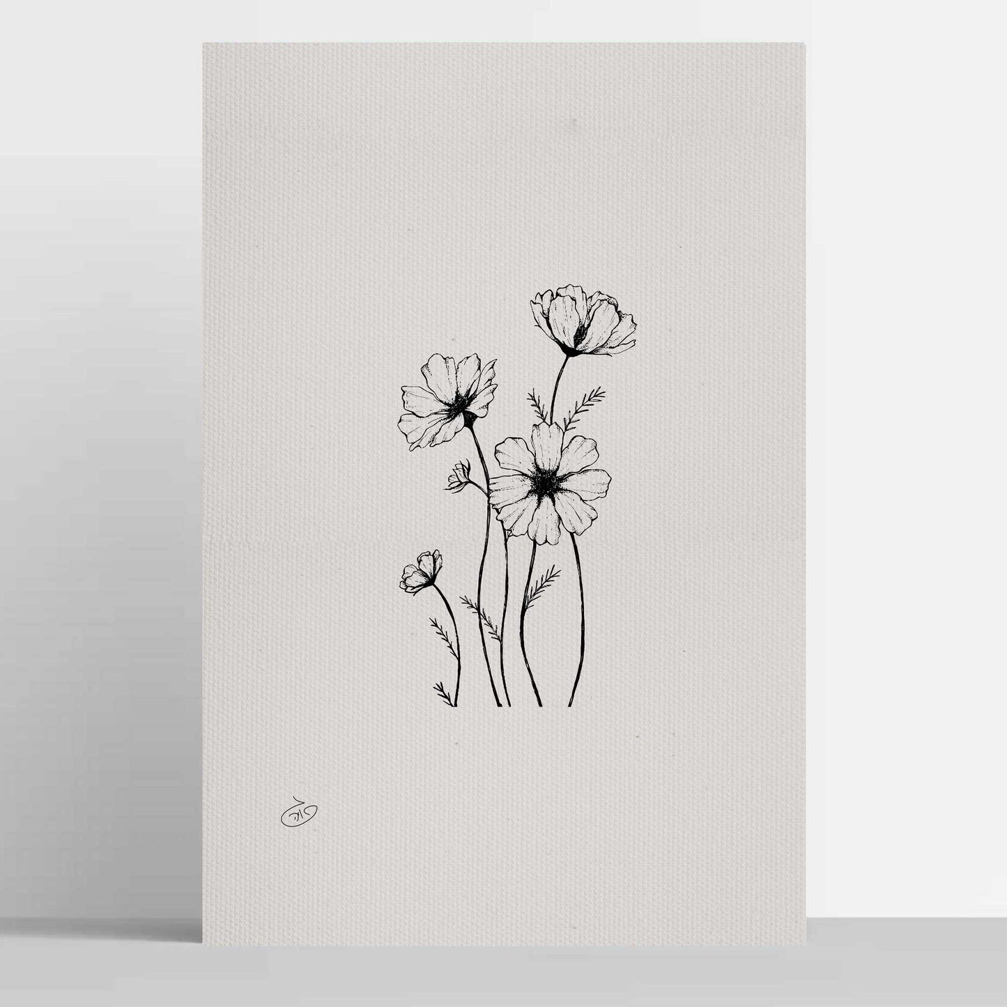 פוסטר Valentina Flowers Poster ציור מקורי של גאיה המקדם את המודעות לאלימות בין בני זוג בכלל וכלפי נשים בפרט