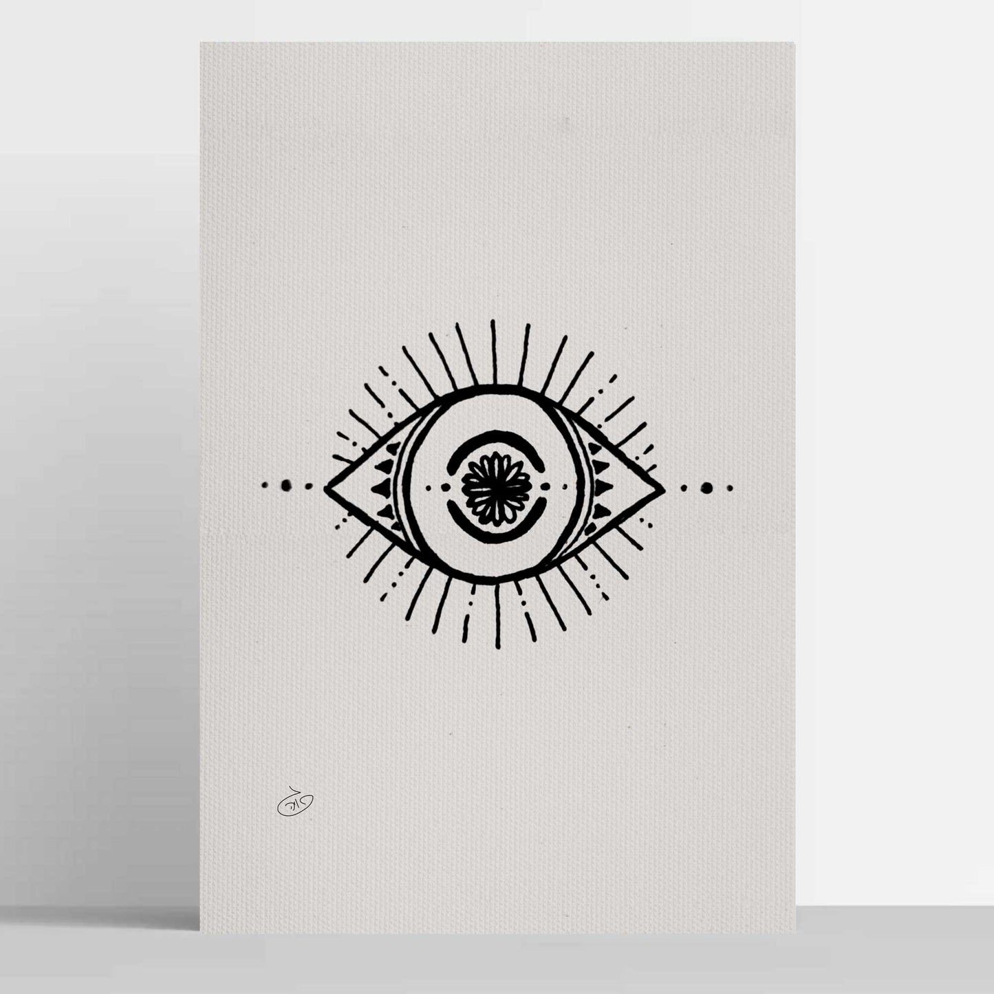 פוסטר Eye Tatto Poster ציור מקורי של גאיה המקדם את המודעות לאלימות בין בני זוג בכלל וכלפי נשים בפרט