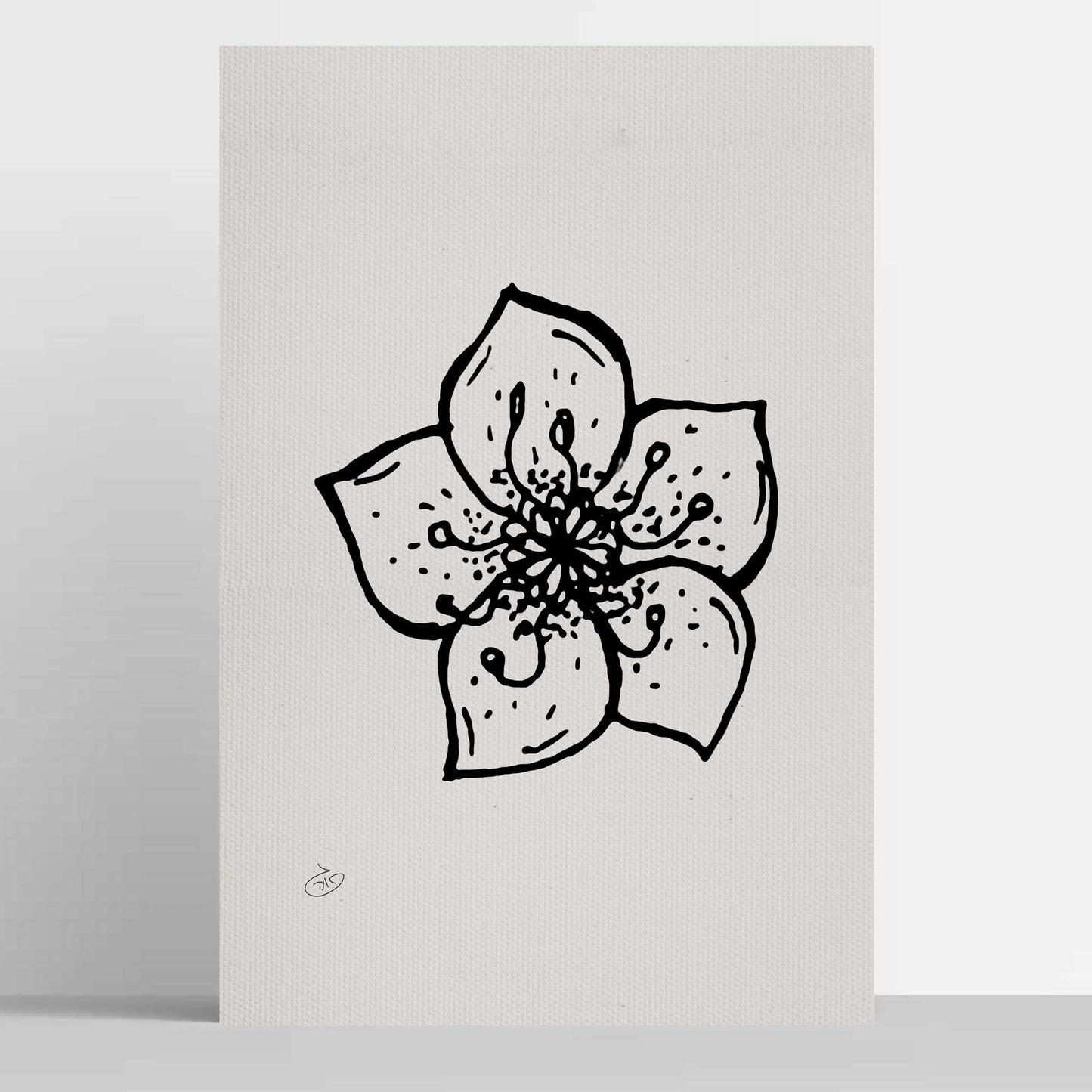 פוסטר Flower - Brooklyn Poster ציור מקורי של גאיה המקדם את המודעות לאלימות בין בני זוג בכלל וכלפי נשים בפרט