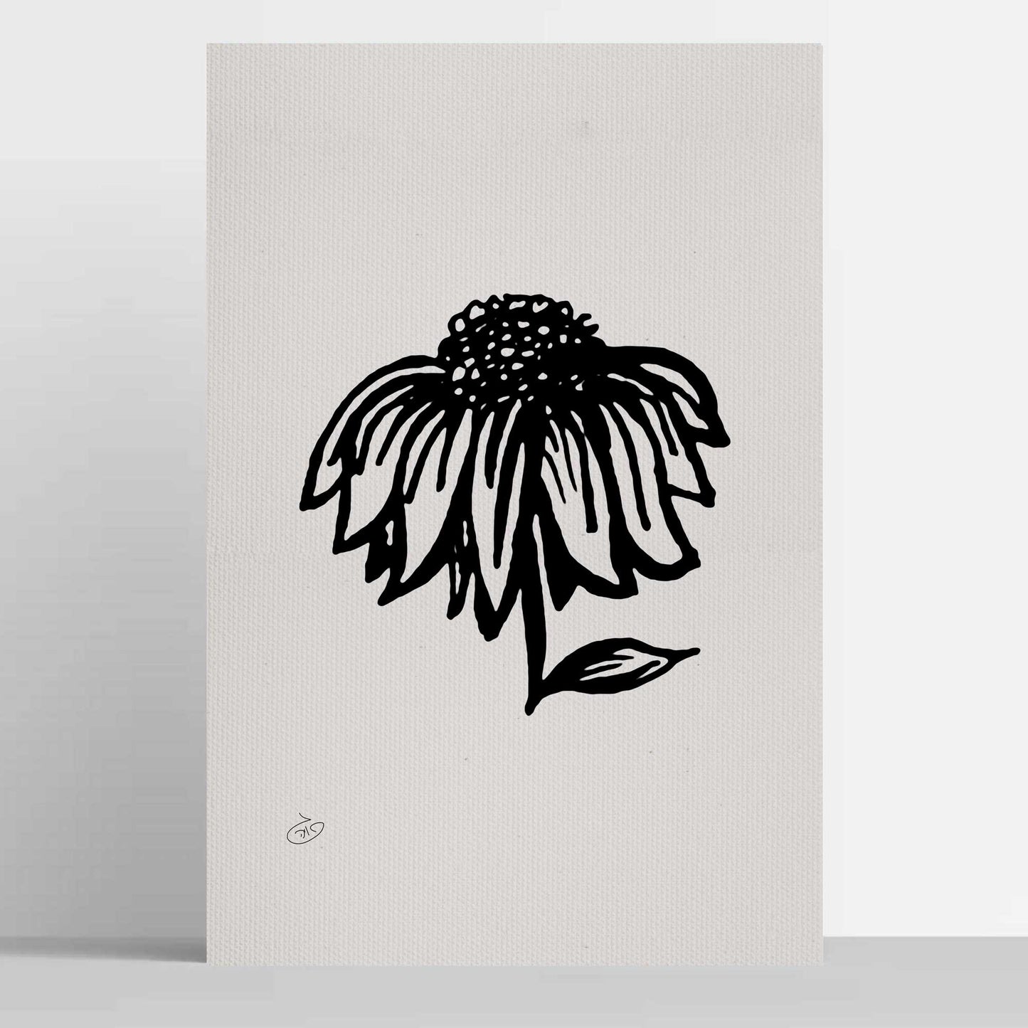 פוסטר Flower - Claire Poster ציור מקורי של גאיה המקדם את המודעות לאלימות בין בני זוג בכלל וכלפי נשים בפרט
