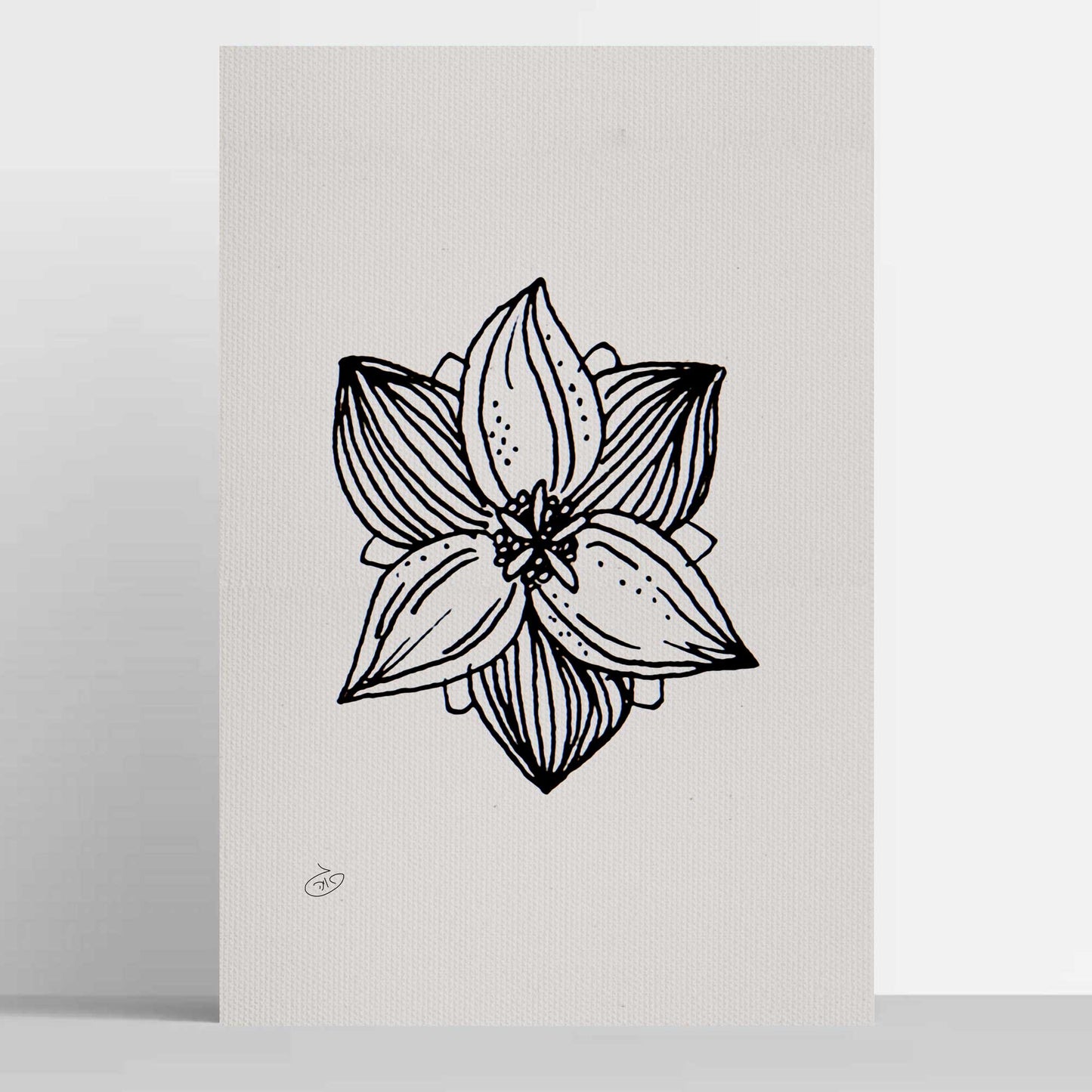 פוסטר Flower - Mila Poster ציור מקורי של גאיה המקדם את המודעות לאלימות בין בני זוג בכלל וכלפי נשים בפרט