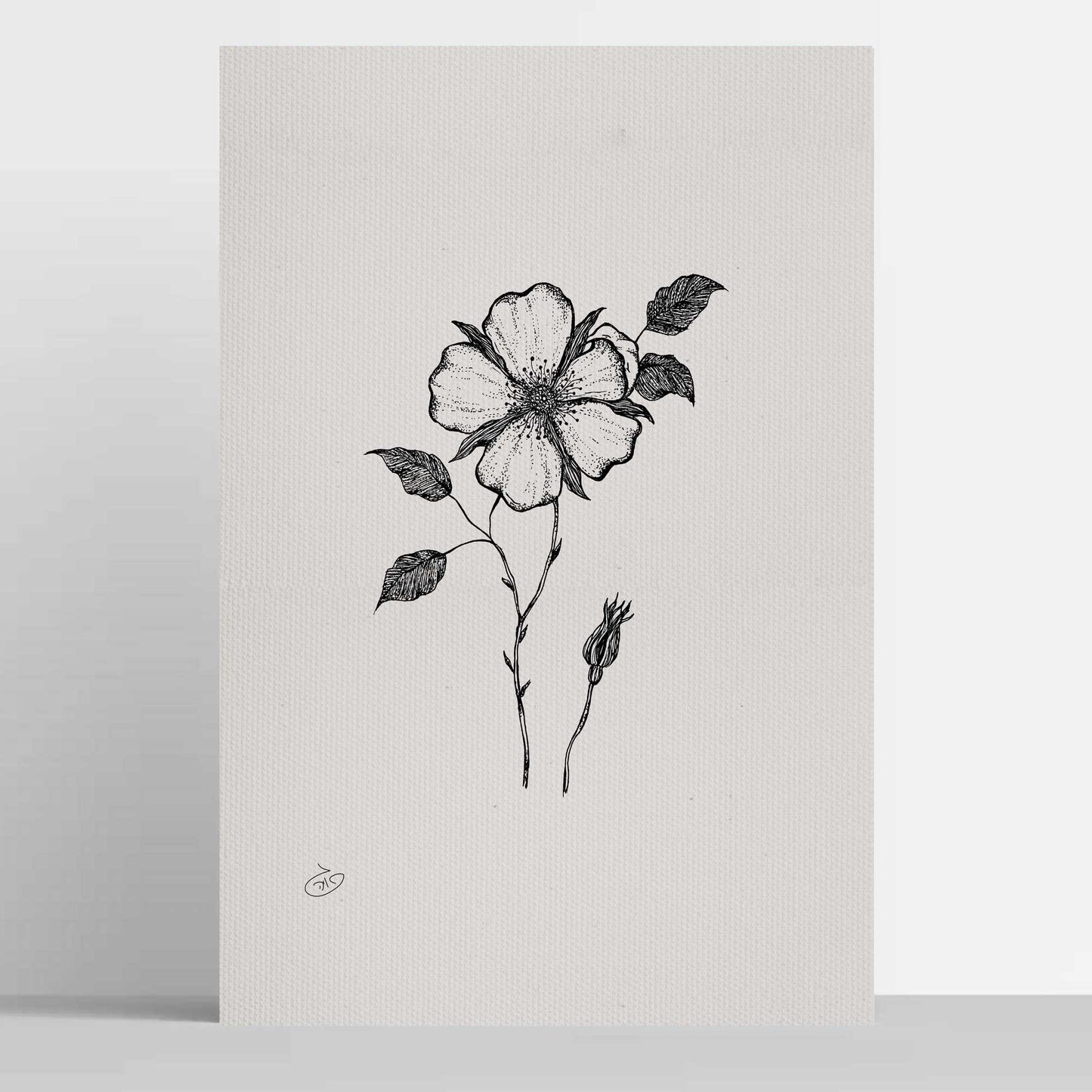 פוסטר Delilah Flower Poster ציור מקורי של גאיה המקדם את המודעות לאלימות בין בני זוג בכלל וכלפי נשים בפרט