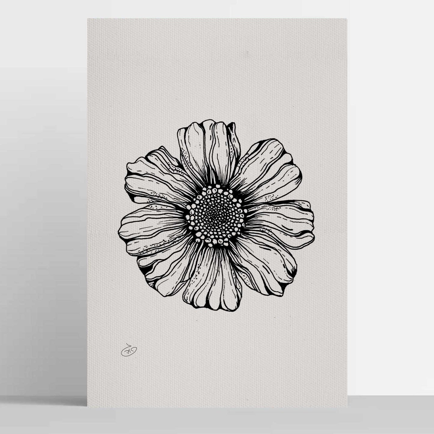 פוסטר Realistic Flower Poster ציור מקורי של גאיה המקדם את המודעות לאלימות בין בני זוג בכלל וכלפי נשים בפרט