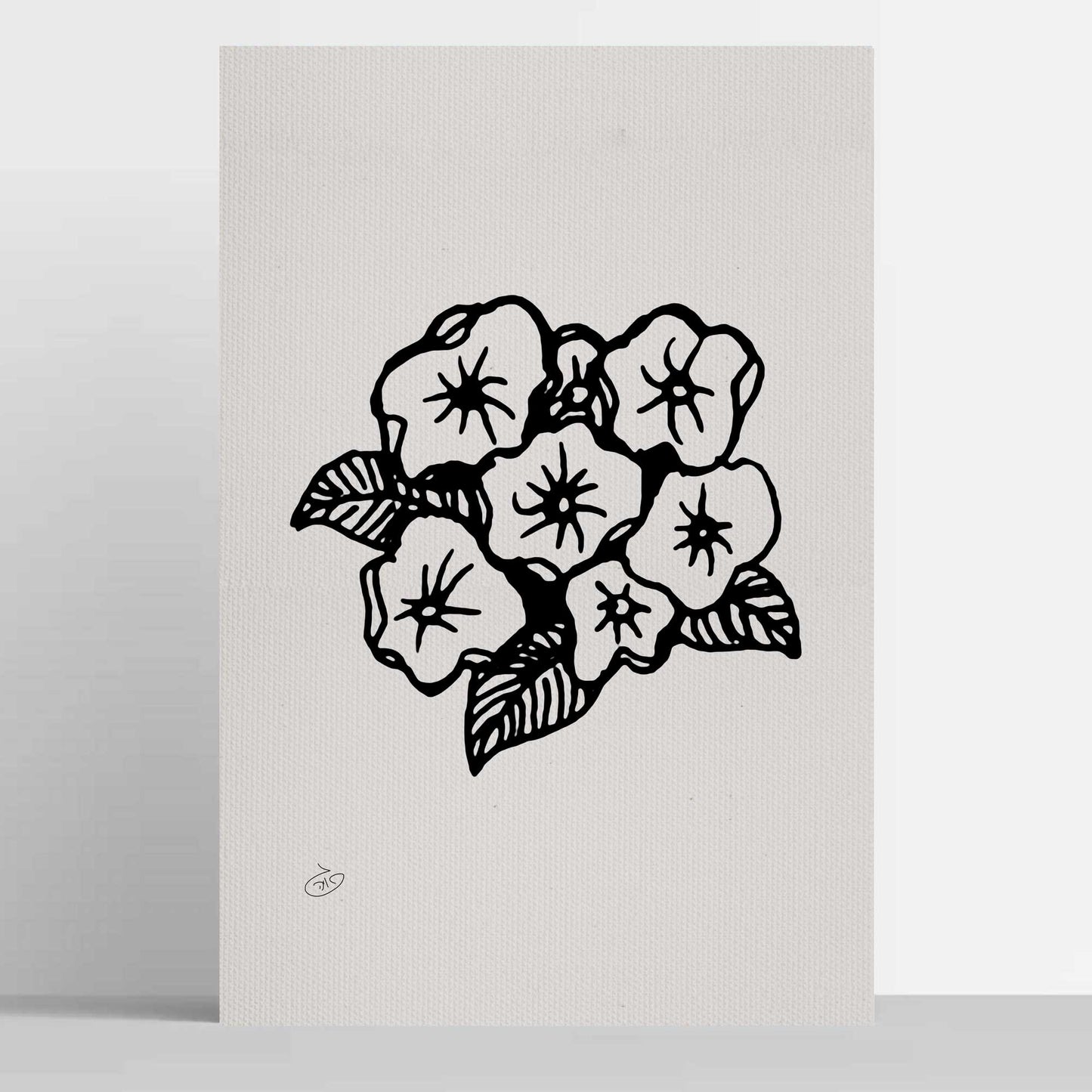 פוסטר Flower - Zoe Poster ציור מקורי של גאיה המקדם את המודעות לאלימות בין בני זוג בכלל וכלפי נשים בפרט