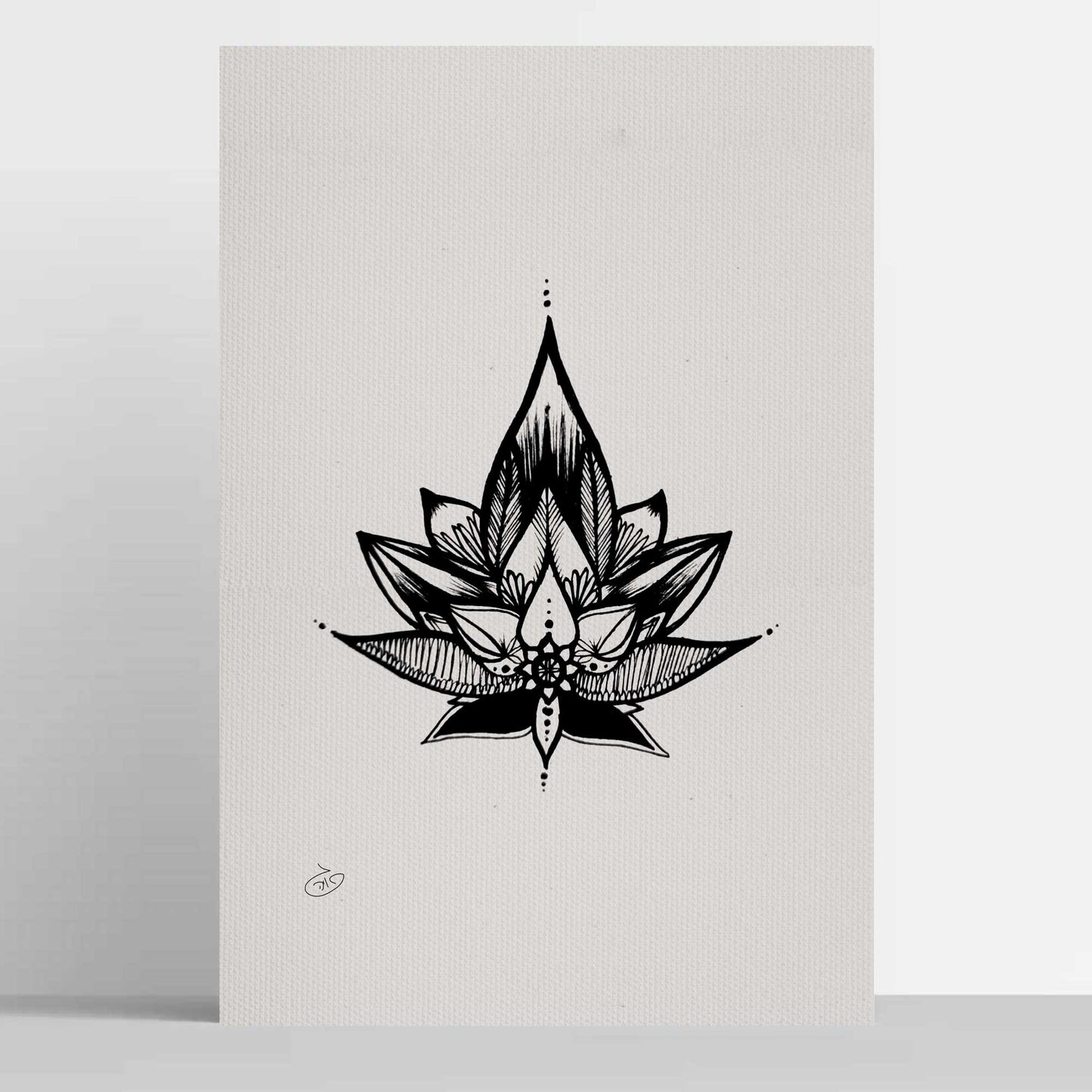 פוסטר Lotus Poster ציור מקורי של גאיה המקדם את המודעות לאלימות בין בני זוג בכלל וכלפי נשים בפרט