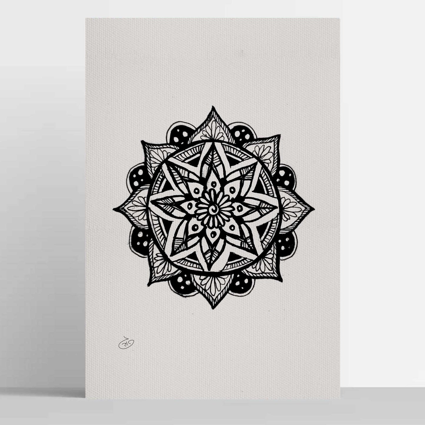 פוסטר Mandala - Africaya Poster ציור מקורי של גאיה המקדם את המודעות לאלימות בין בני זוג בכלל וכלפי נשים בפרט