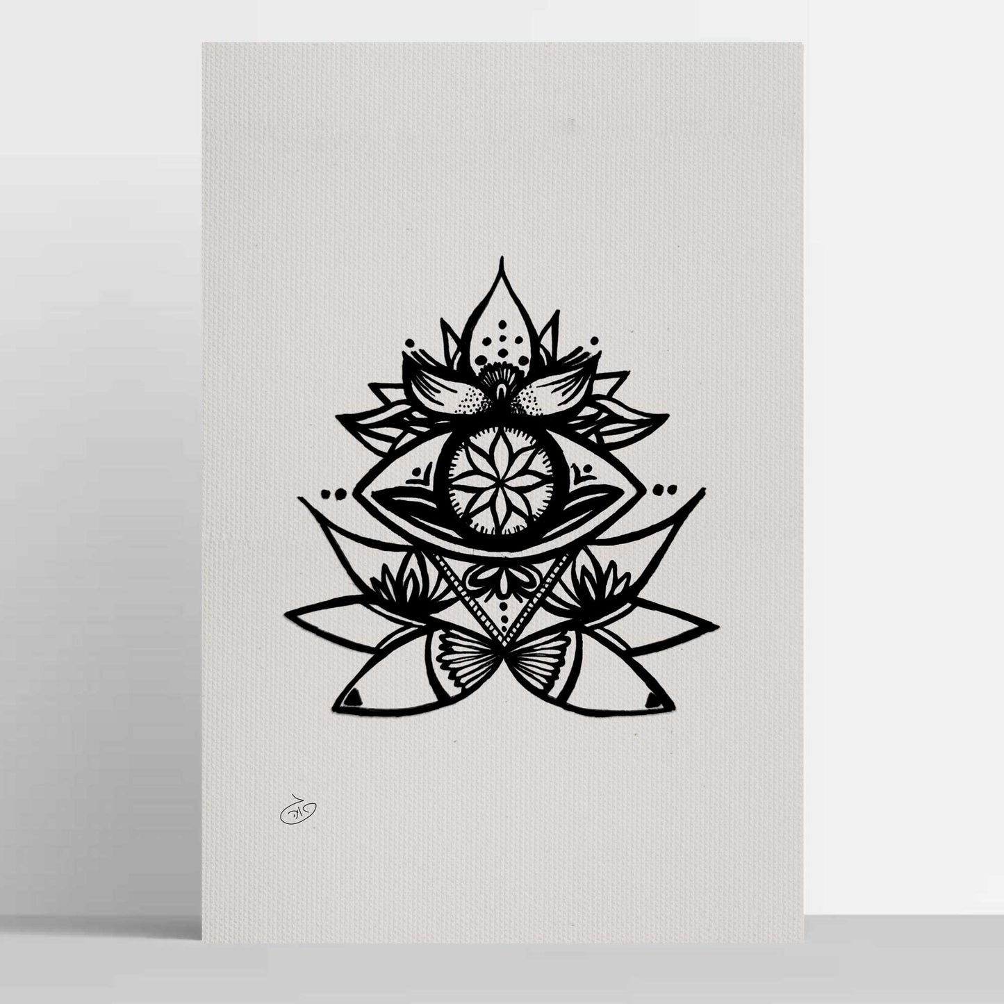 פוסטר Mandala - Delora Poster ציור מקורי של גאיה המקדם את המודעות לאלימות בין בני זוג בכלל וכלפי נשים בפרט