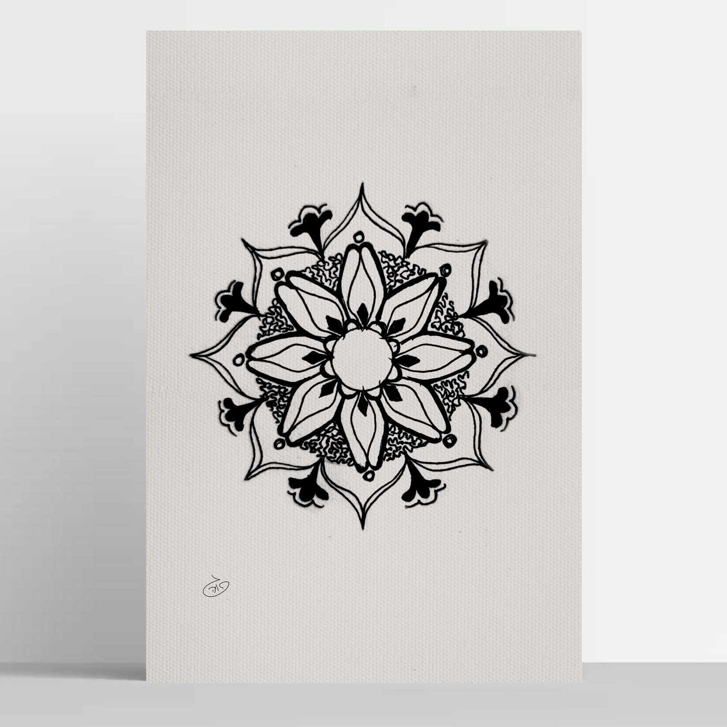 פוסטר Mandala - Felicitas Poster ציור מקורי של גאיה המקדם את המודעות לאלימות בין בני זוג בכלל וכלפי נשים בפרט