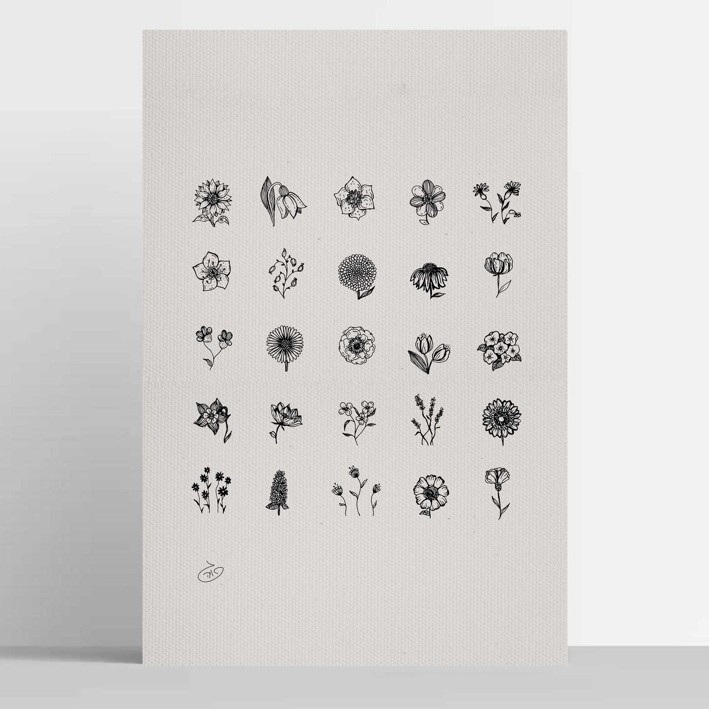 פוסטר Several Flowers Poster ציור מקורי של גאיה המקדם את המודעות לאלימות בין בני זוג בכלל וכלפי נשים בפרט