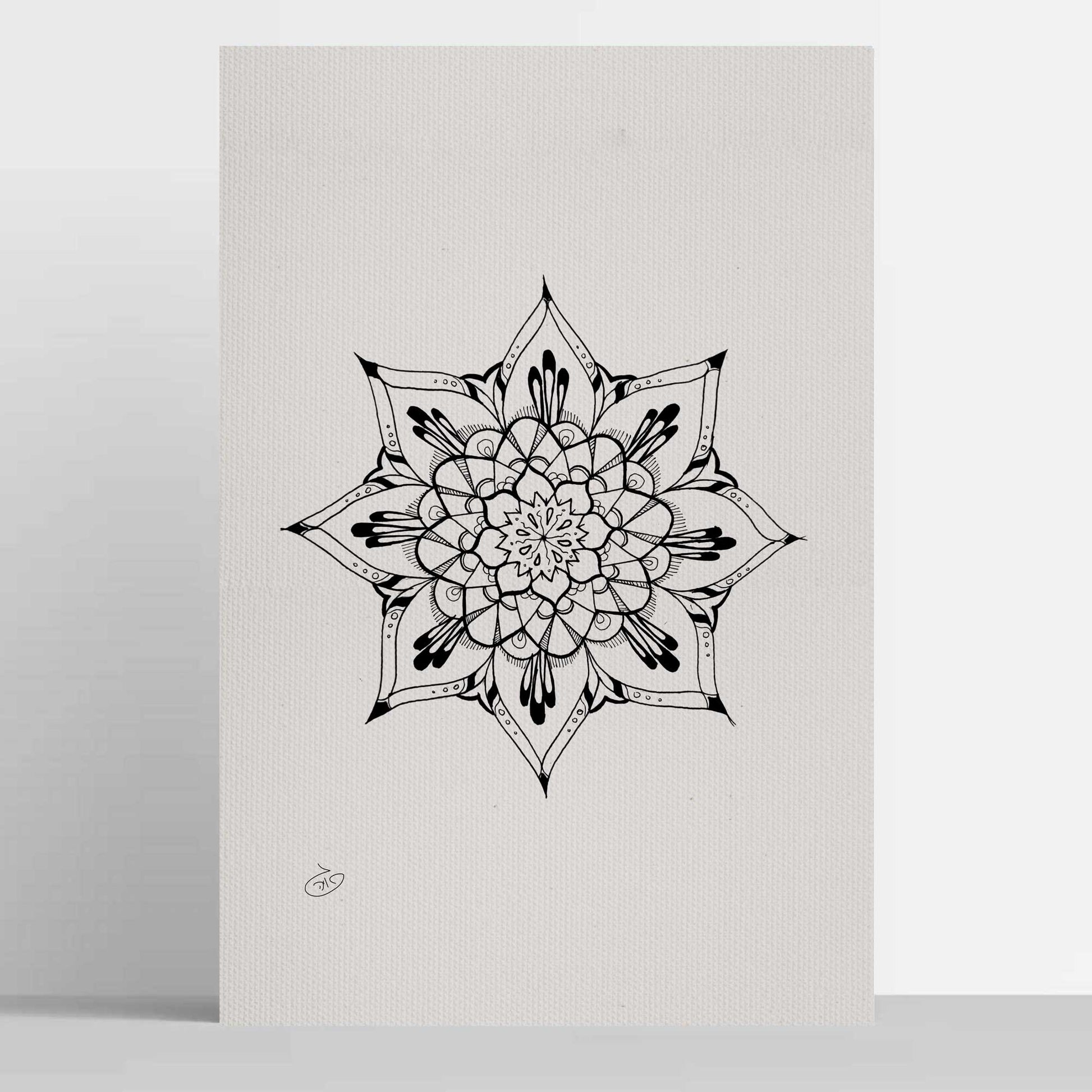 פוסטר Mandala - Zala Poster ציור מקורי של גאיה המקדם את המודעות לאלימות בין בני זוג בכלל וכלפי נשים בפרט