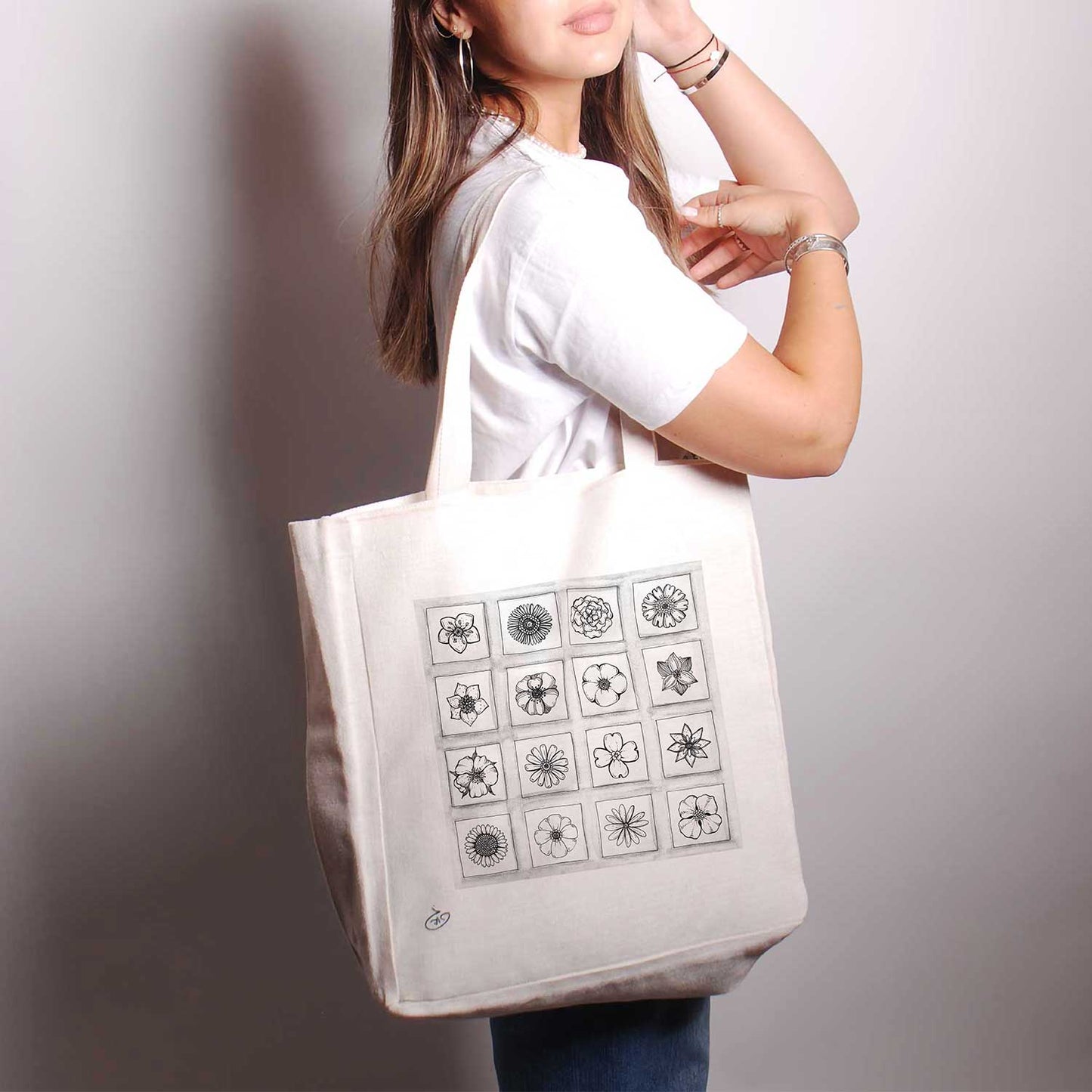 Several Flowers with Frames Tote Bag