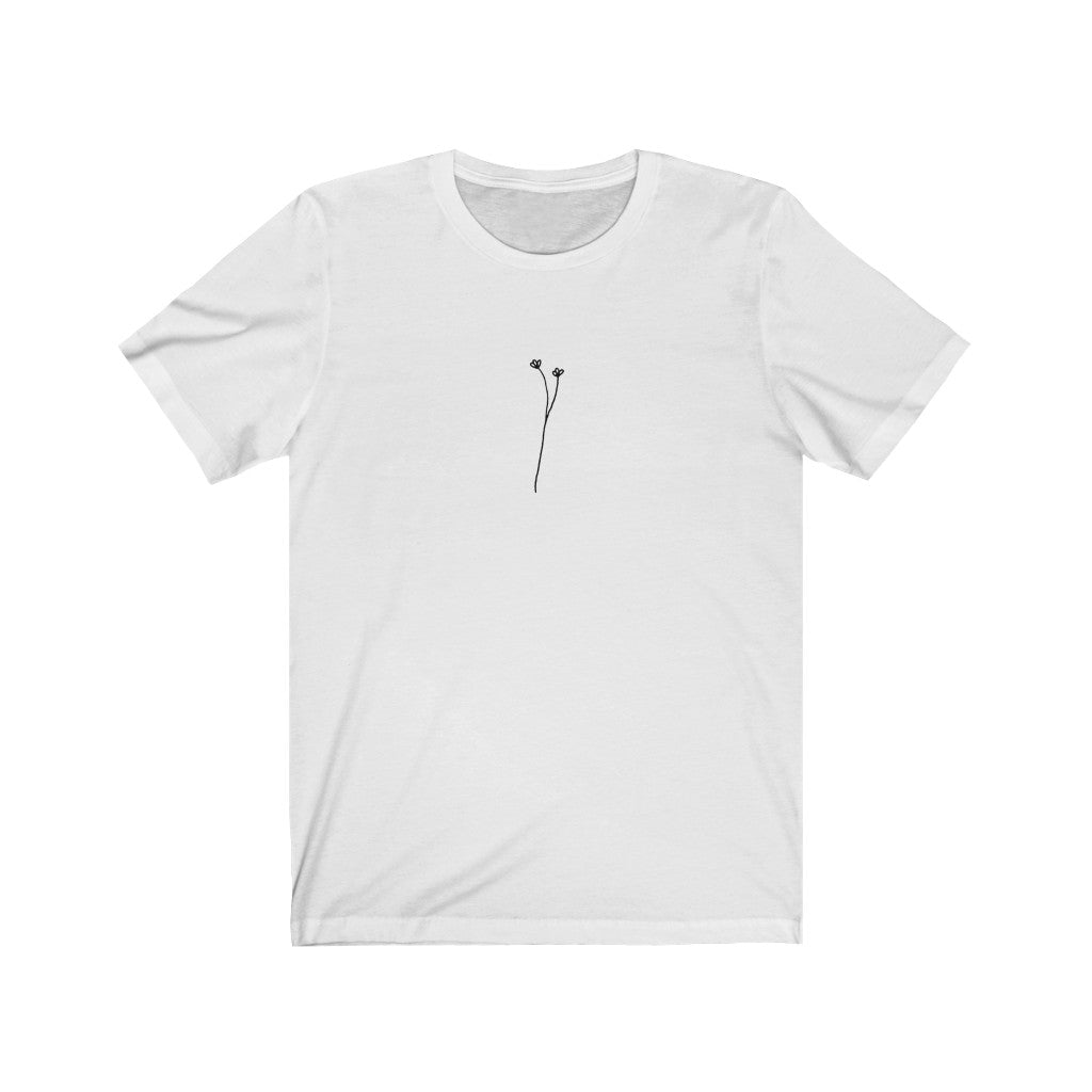 Gaya's Drawing One Line Flower - Emma Tee | חולצה קצרה יוניסקס